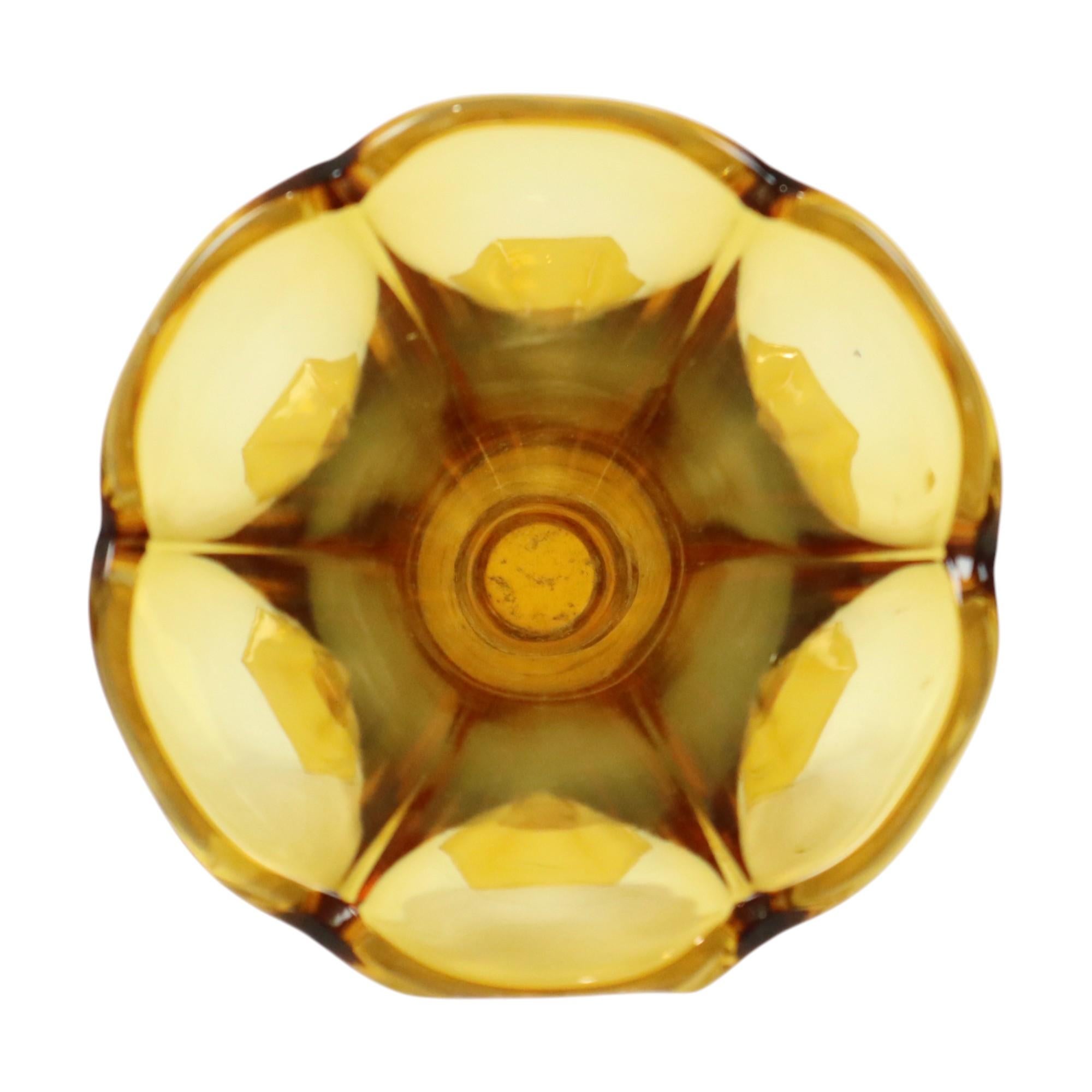 Vaso Luxval Ambra Américain 1935 Val Saint Lambert Art Deco in vendita 1