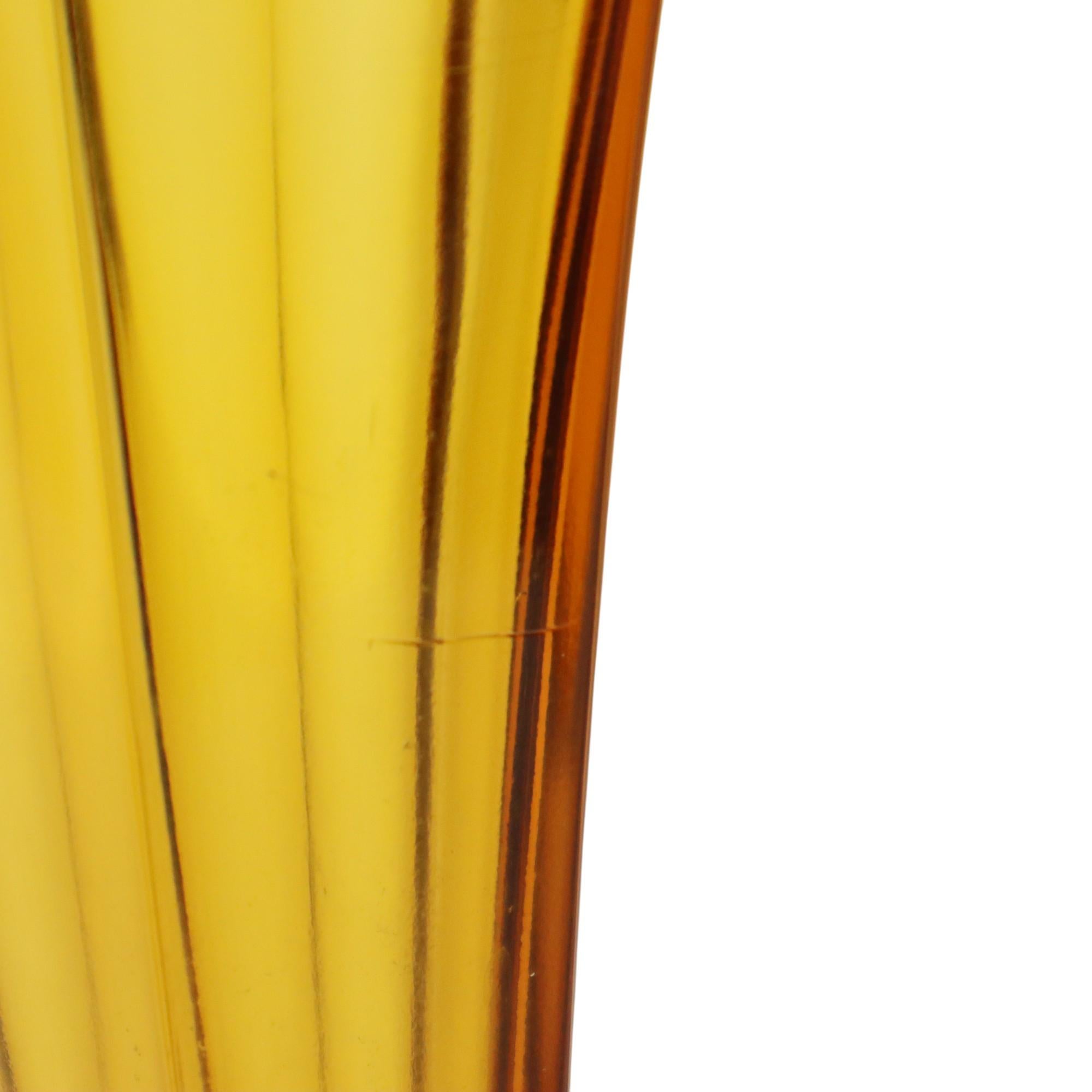 Vaso Luxval Ambra Américain 1935 Val Saint Lambert Art Deco in vendita 2