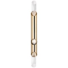 Luxxu Draycott I Sconce in Brass with Crystal Glass Flute