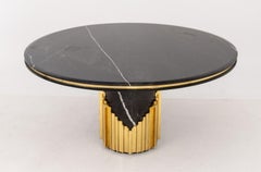 Luxxu "Littus" Black Marble Dining Table