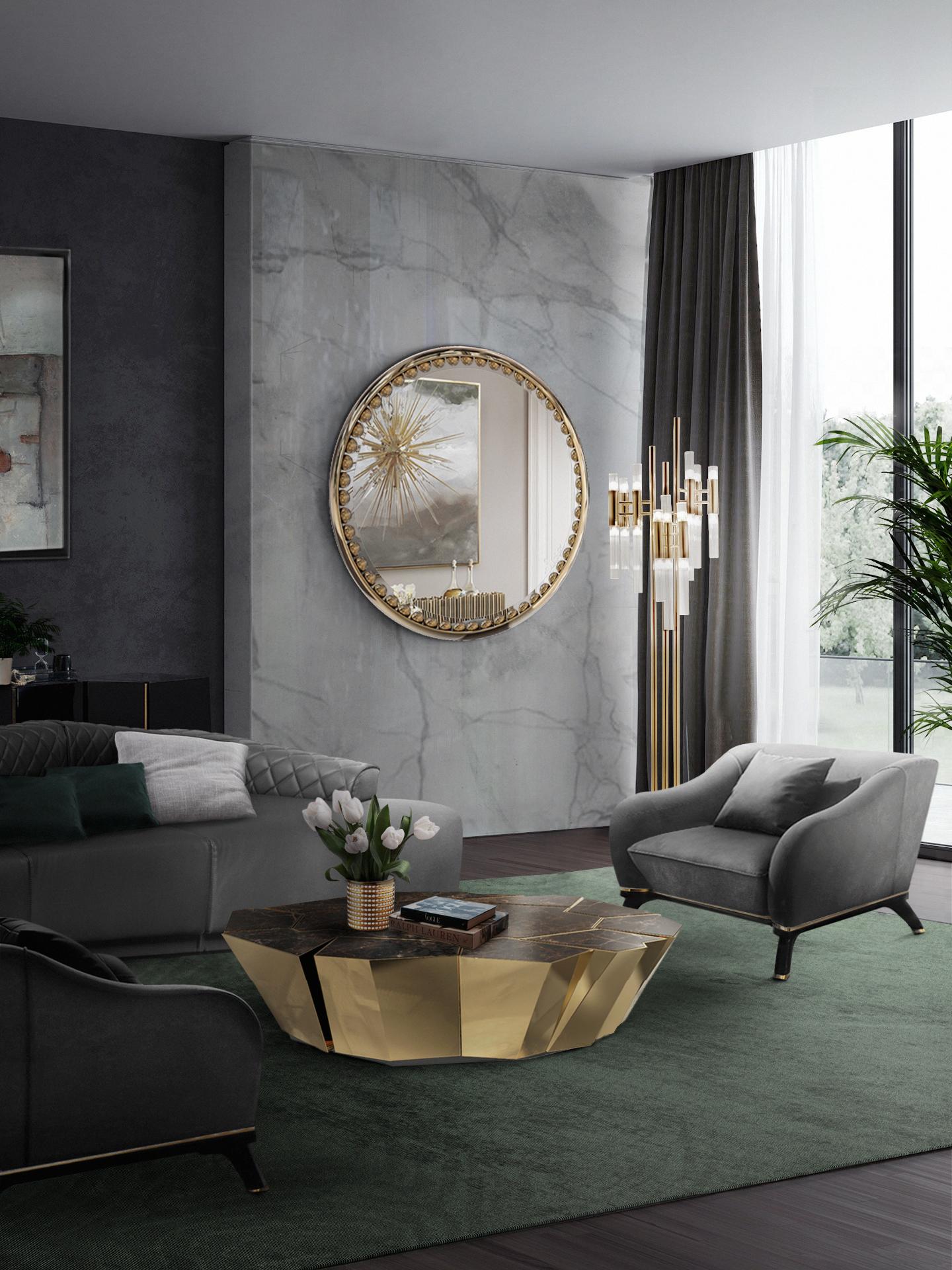 The Orbis mirror was inspired by ancient times in history, adopting the same simplicity of the golden era. Creates an atmosphere of irresistible exposure and exclusivity, this creation aims to total immersion in sumptuously glamorous interiors and