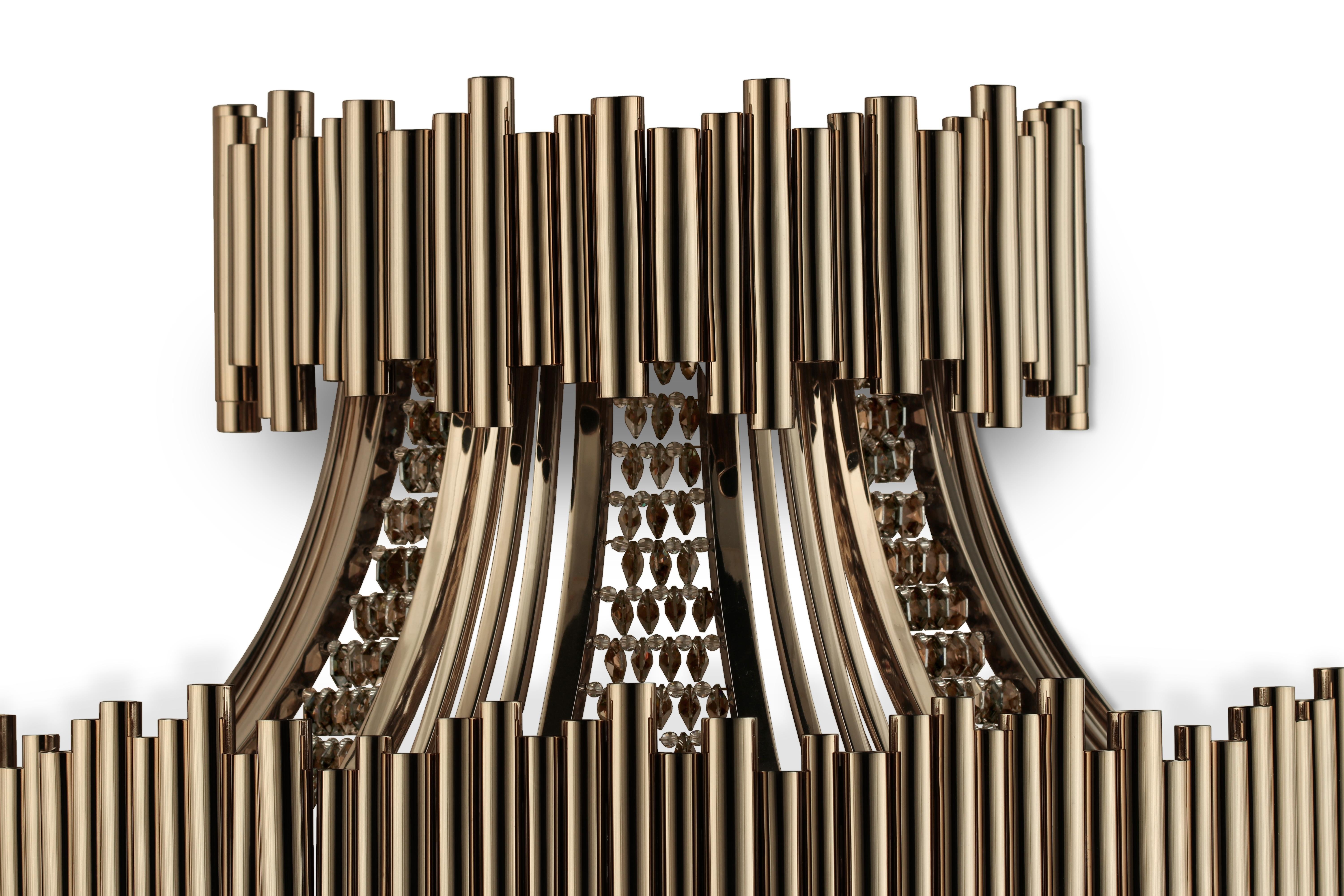 Wandleuchter von Luxxu Scala aus Messing mit Swarovski-Kristall-Details (Art déco) im Angebot