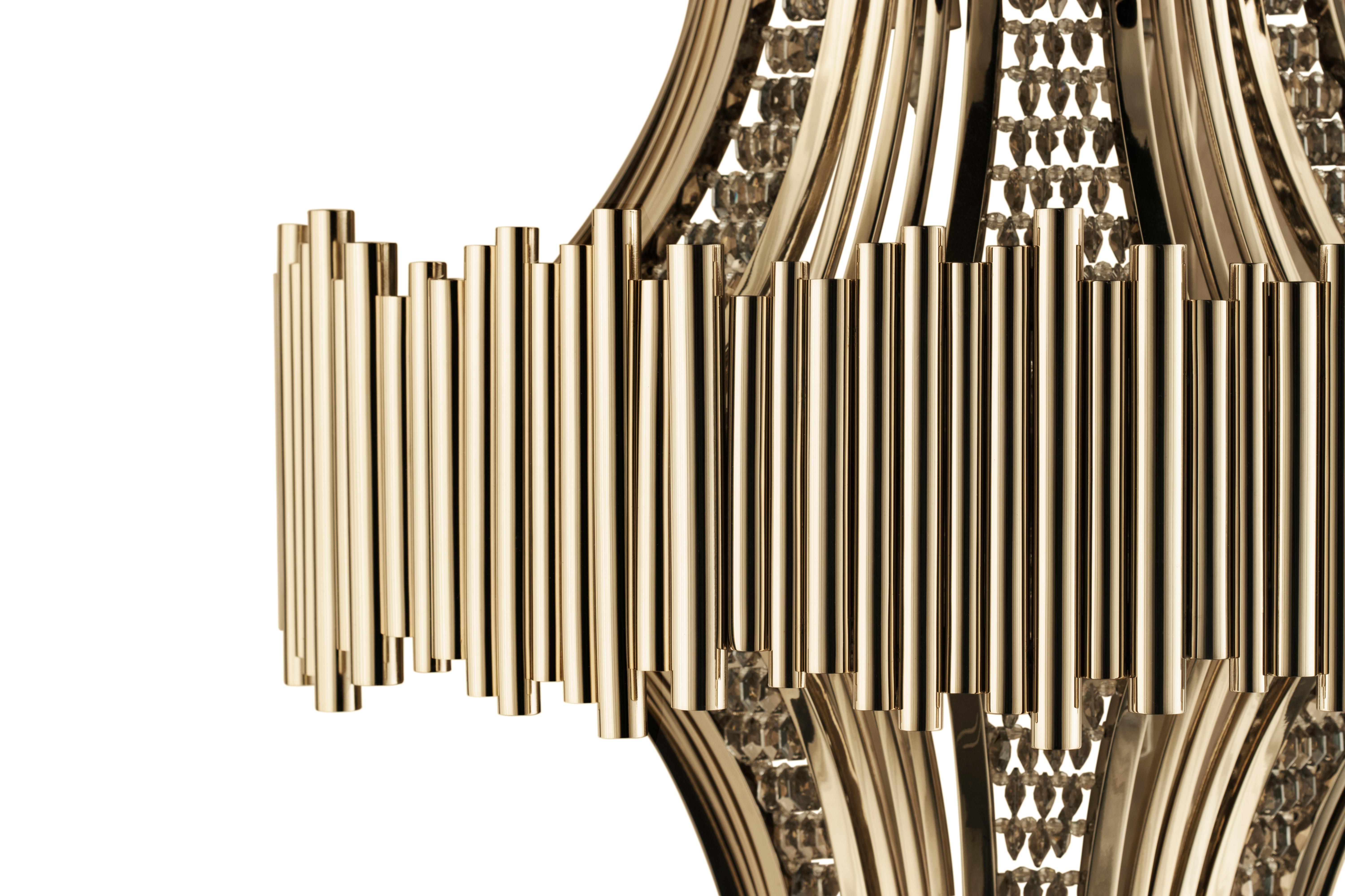 Wandleuchter von Luxxu Scala aus Messing mit Swarovski-Kristall-Details (Portugiesisch) im Angebot