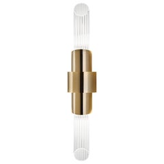 Tycho Small Sconce in Gold-Plated Brass and Crystal Glass