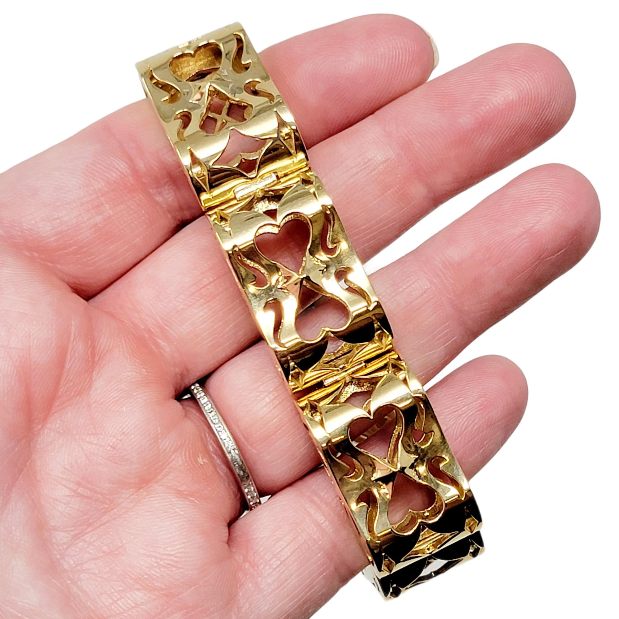 LUZ by Houman Custom 18 Karat Yellow Gold Chunky Link Bracelet with Rubies For Sale 5