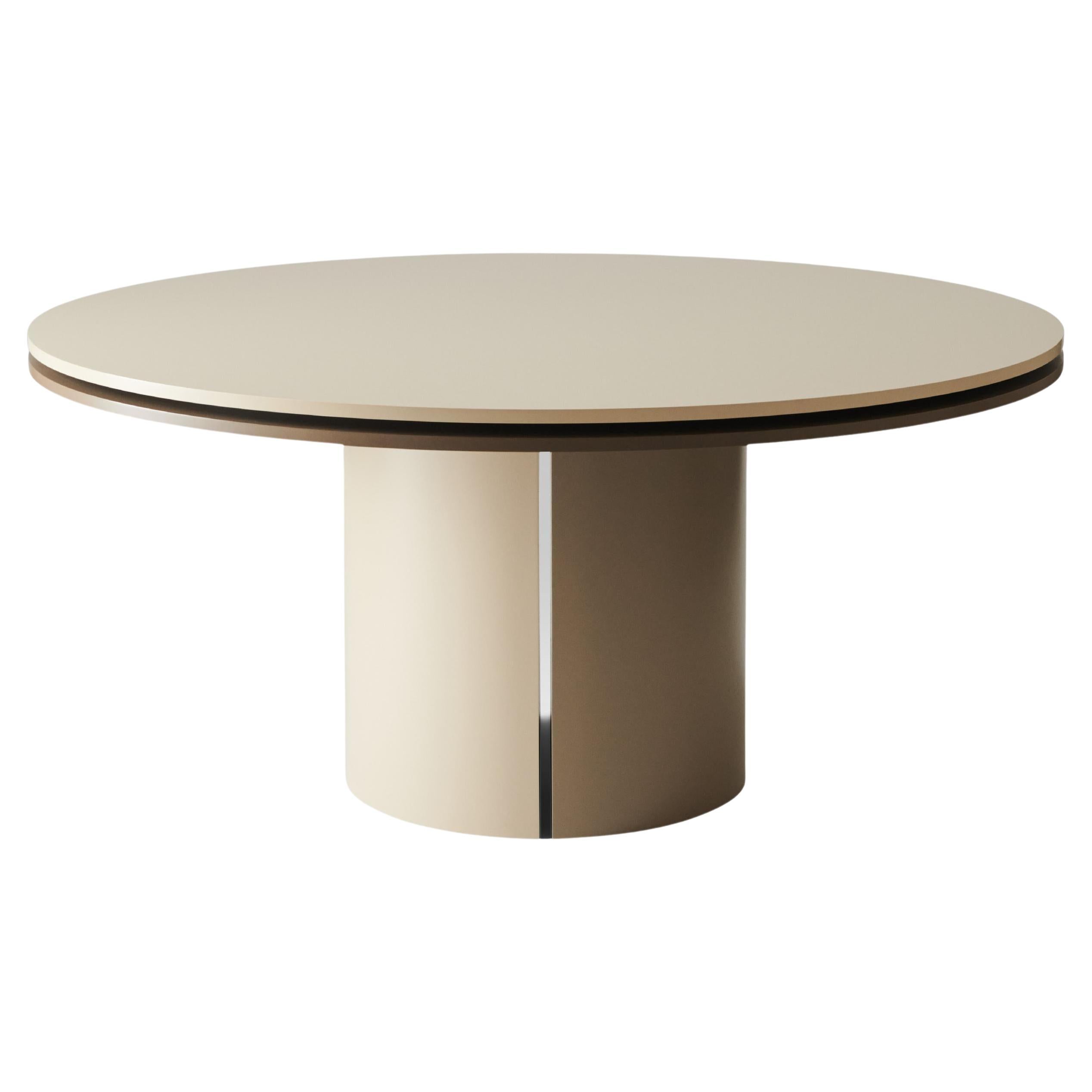 Luz Lacquered Pedestal Modern Dining Table