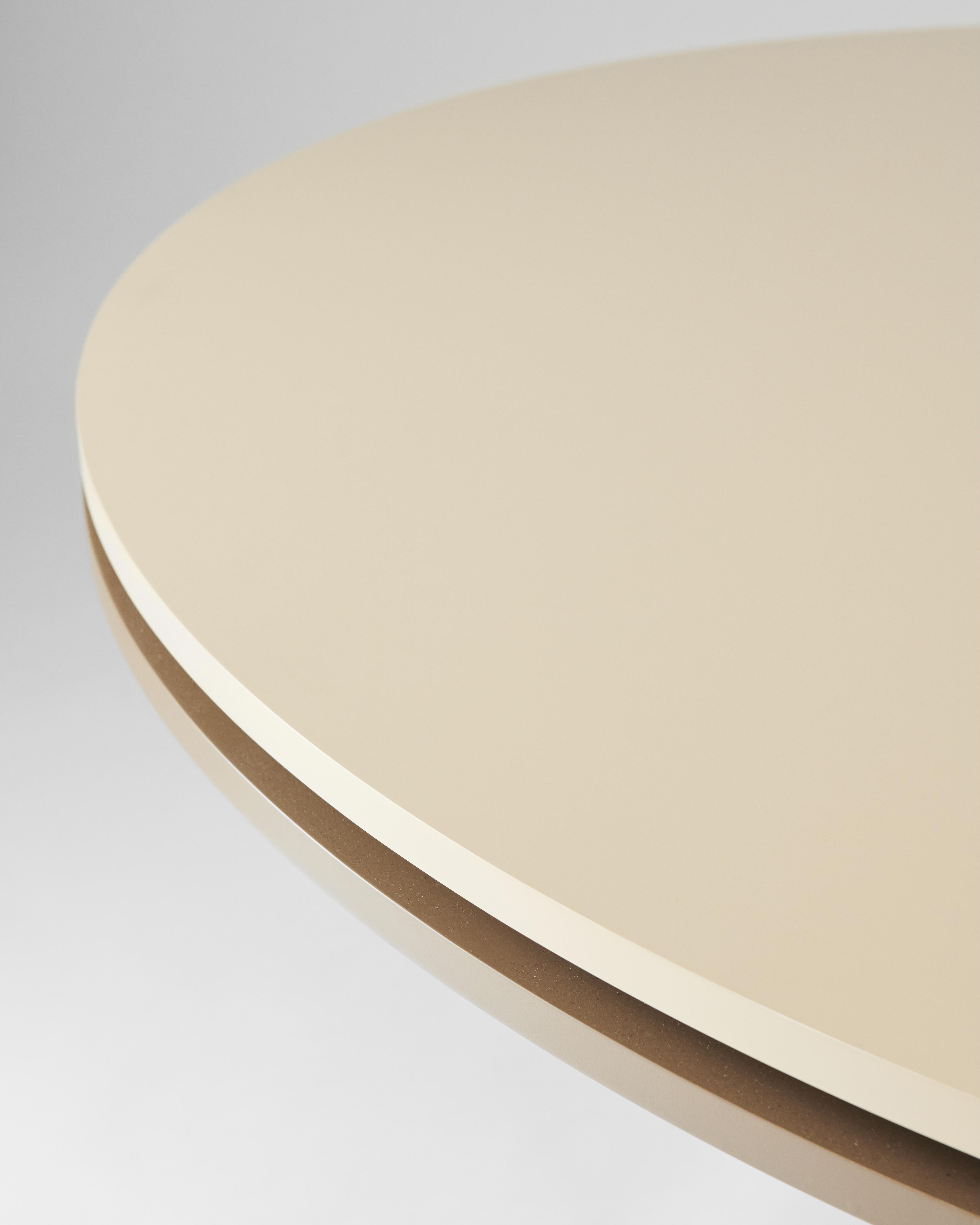American LUZ White Oak Pedestal Modern Dining Table by Estudio Persona For Sale
