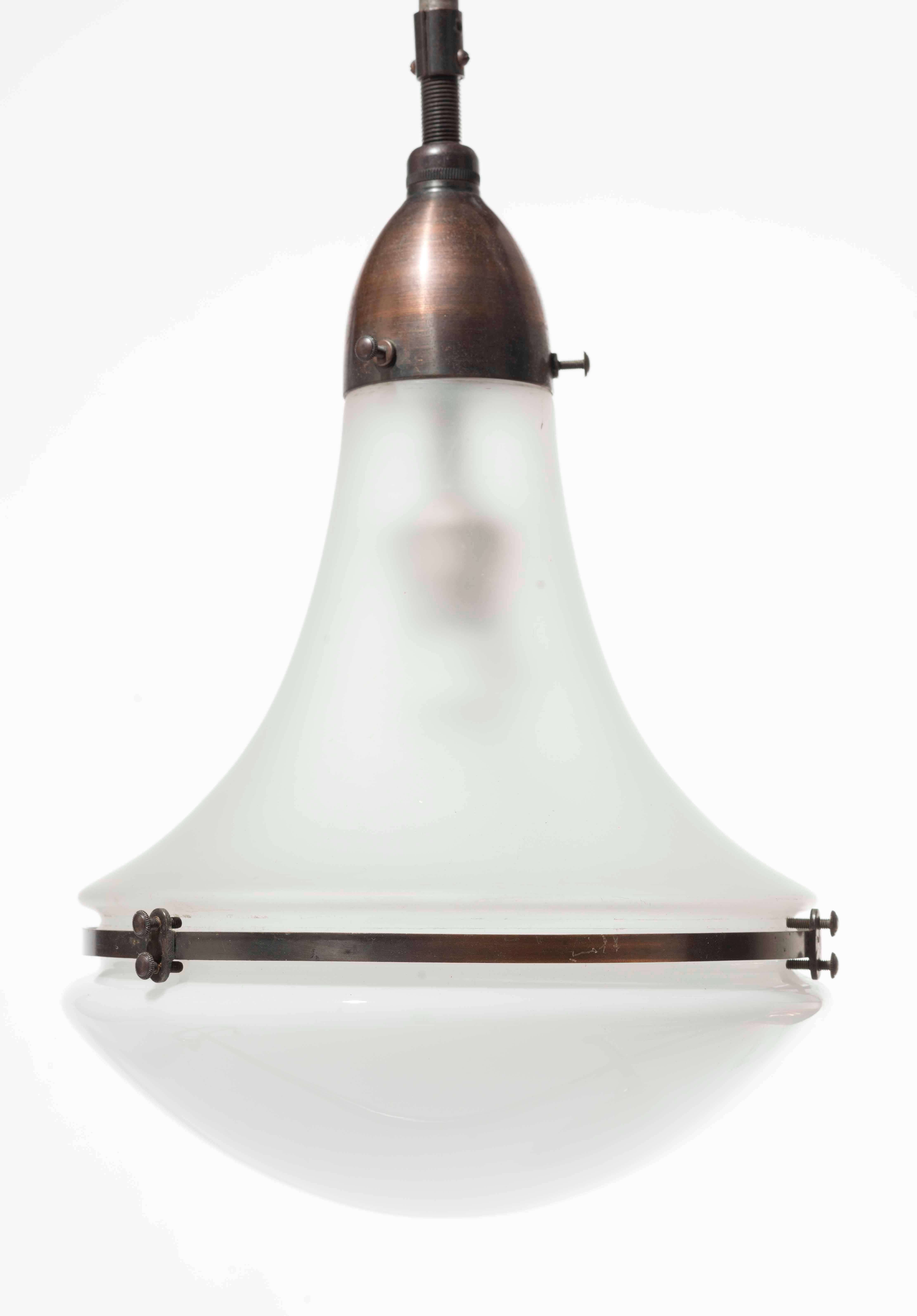 Industrial Luzette Ceiling Lamp by Peter Behrens, 1910s