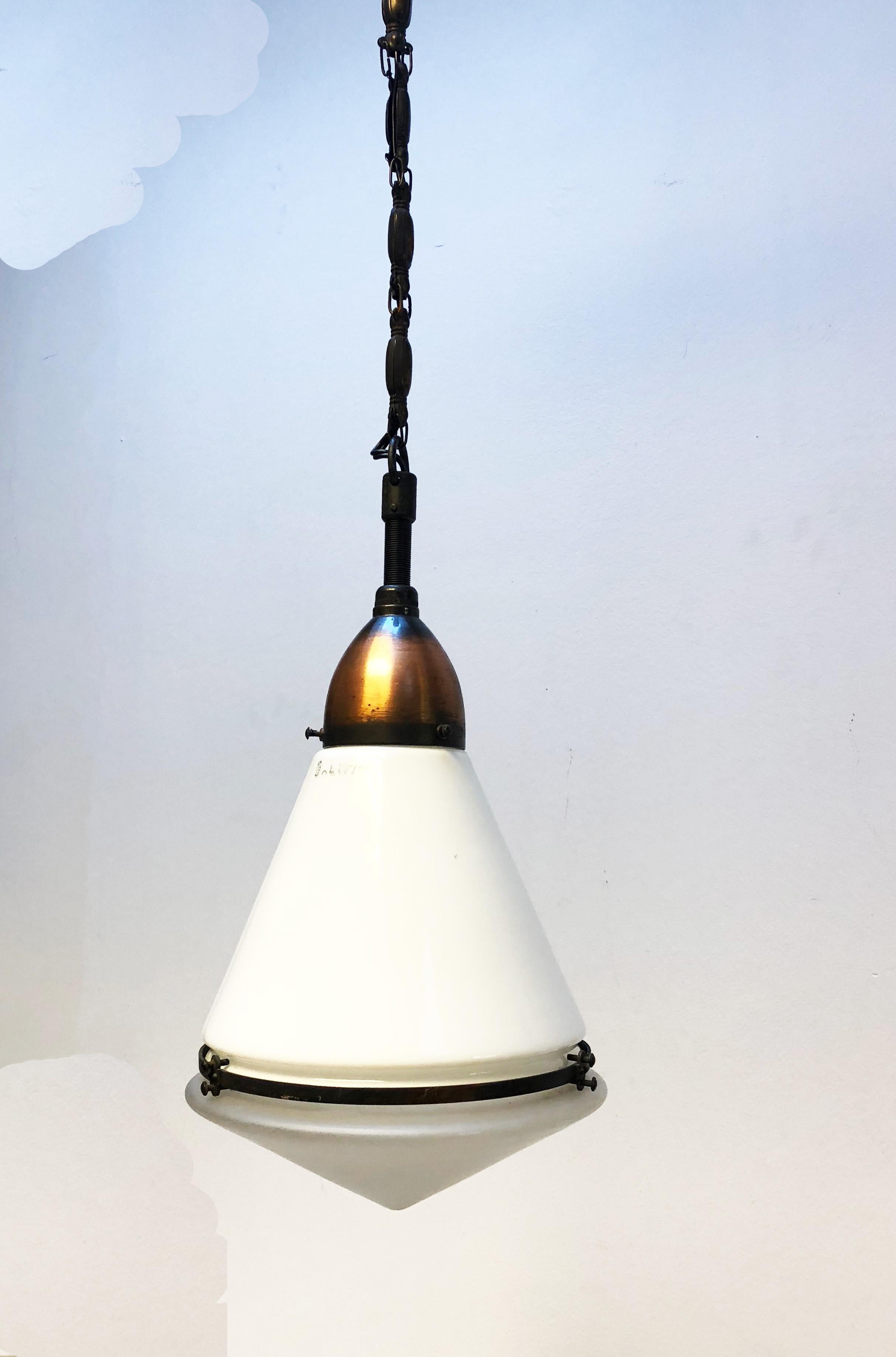 Bauhaus Luzette Pendant by Peter Behrens for AEG