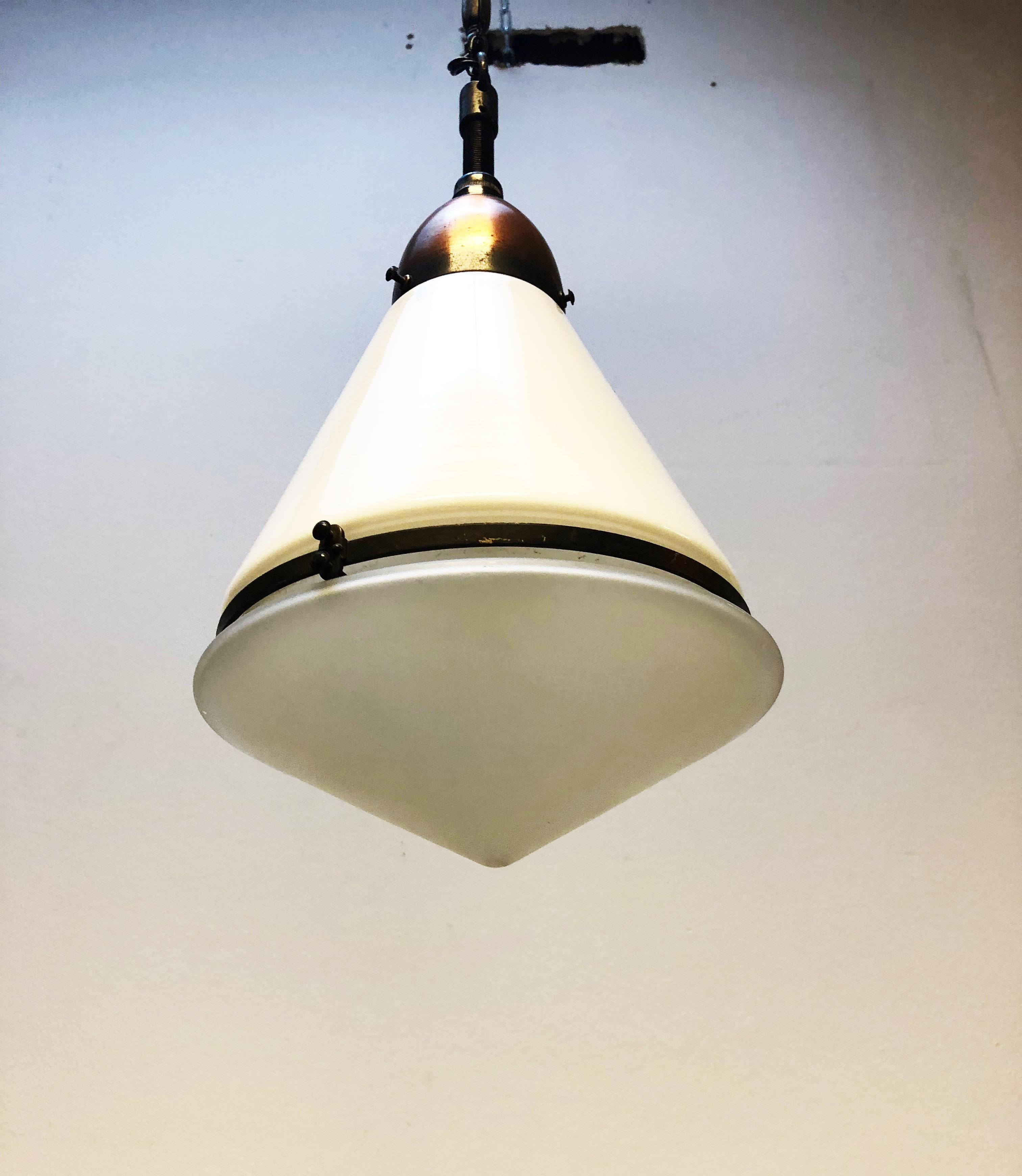 German Luzette Pendant by Peter Behrens for AEG