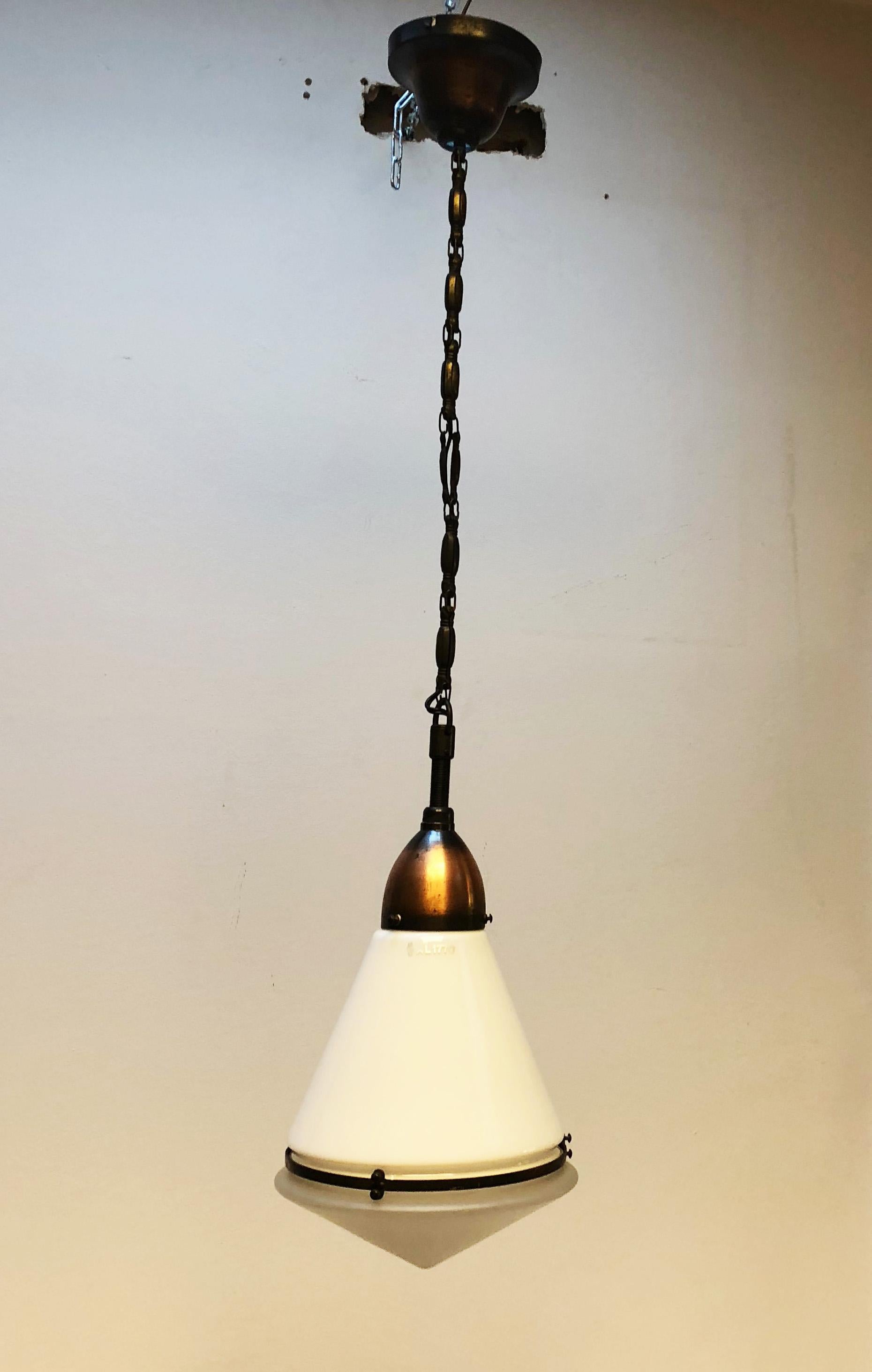 Early 20th Century Luzette Pendant by Peter Behrens for AEG