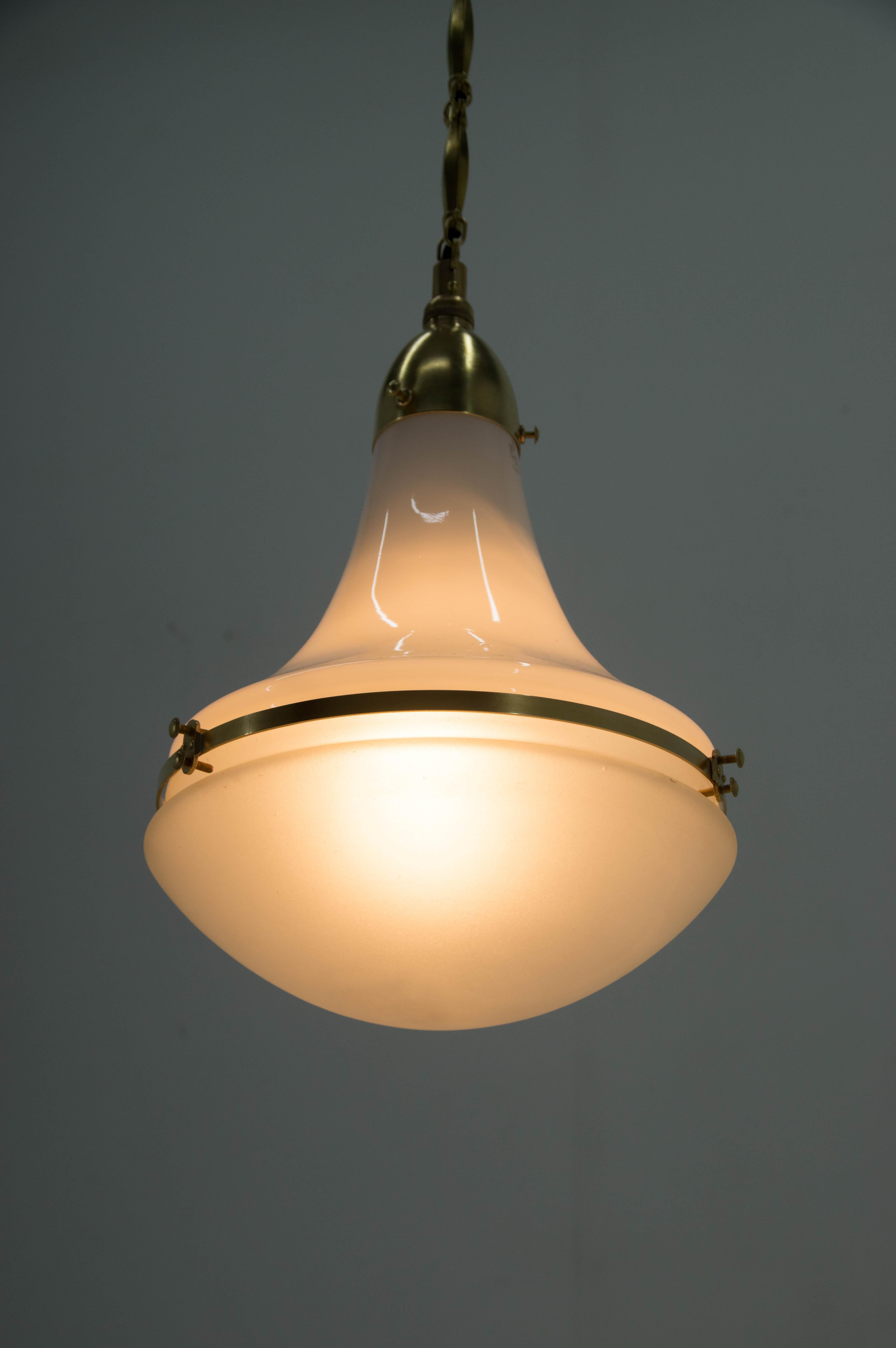 Luzette Pendant by Peter Behrens for Siemens, 1900s In Good Condition For Sale In Praha, CZ