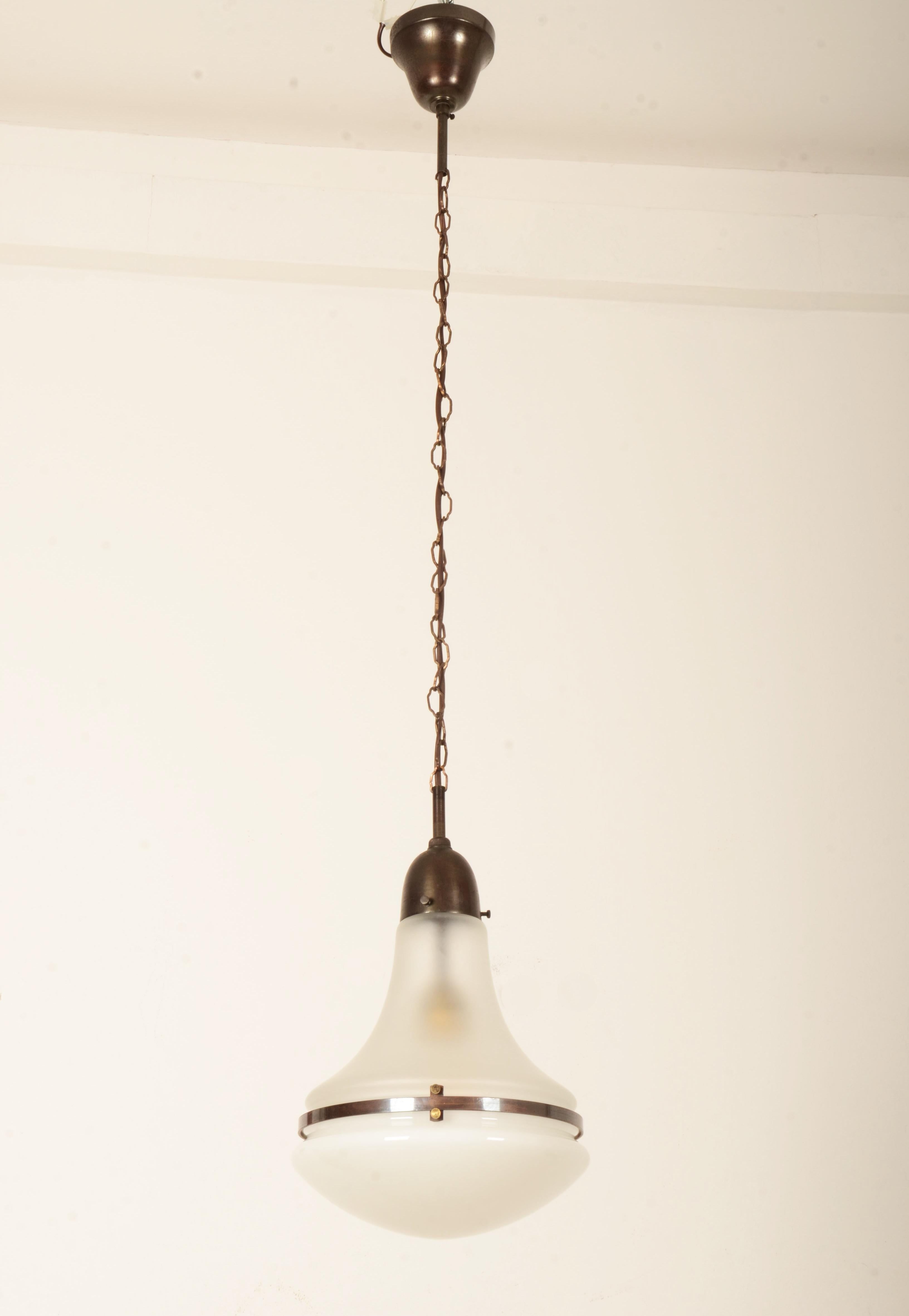 Luzette Pendant by Peter Behrens for Siemens Schuckert In Good Condition In Vienna, AT