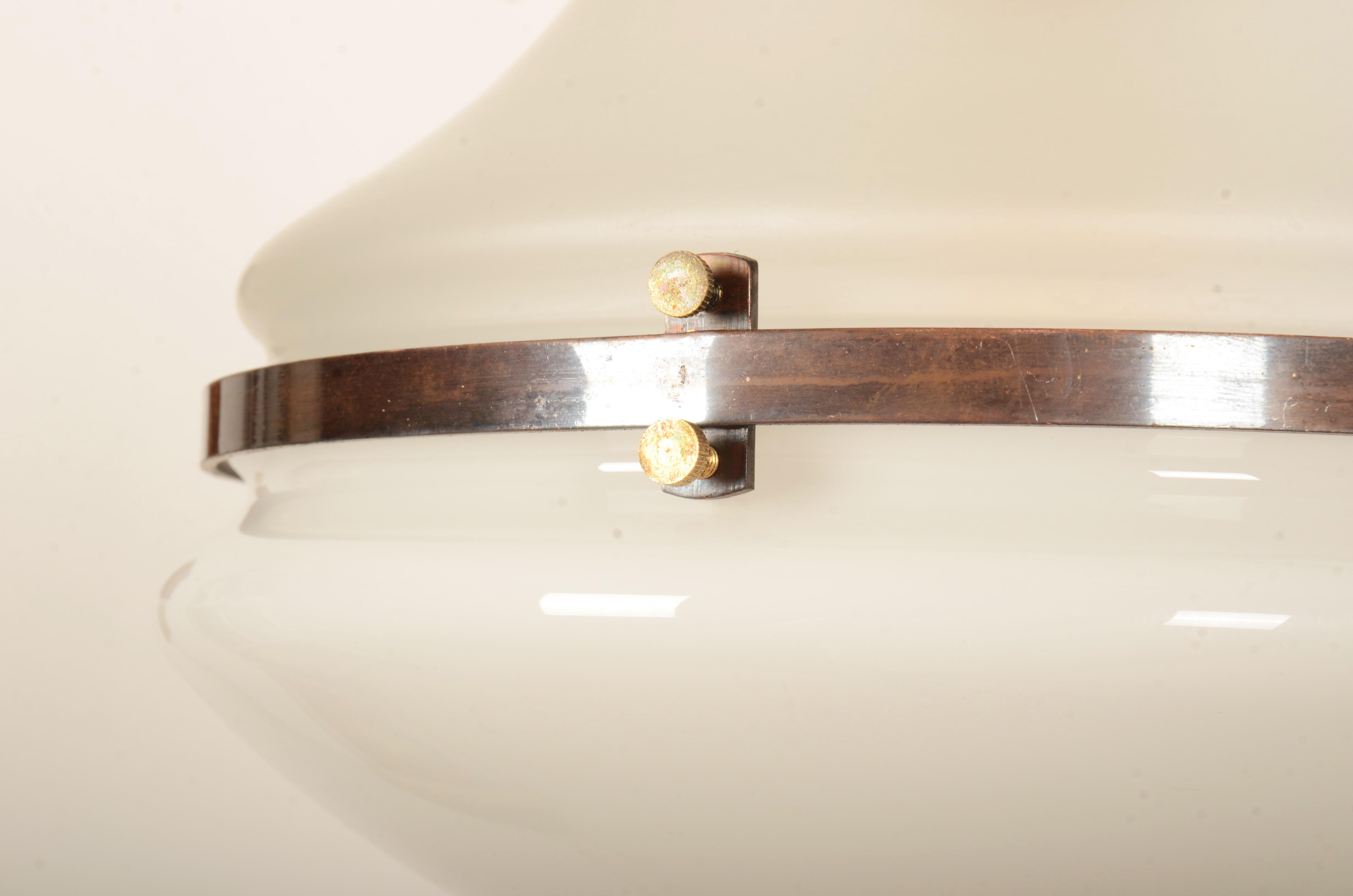 Copper Luzette Pendant by Peter Behrens for Siemens Schuckert