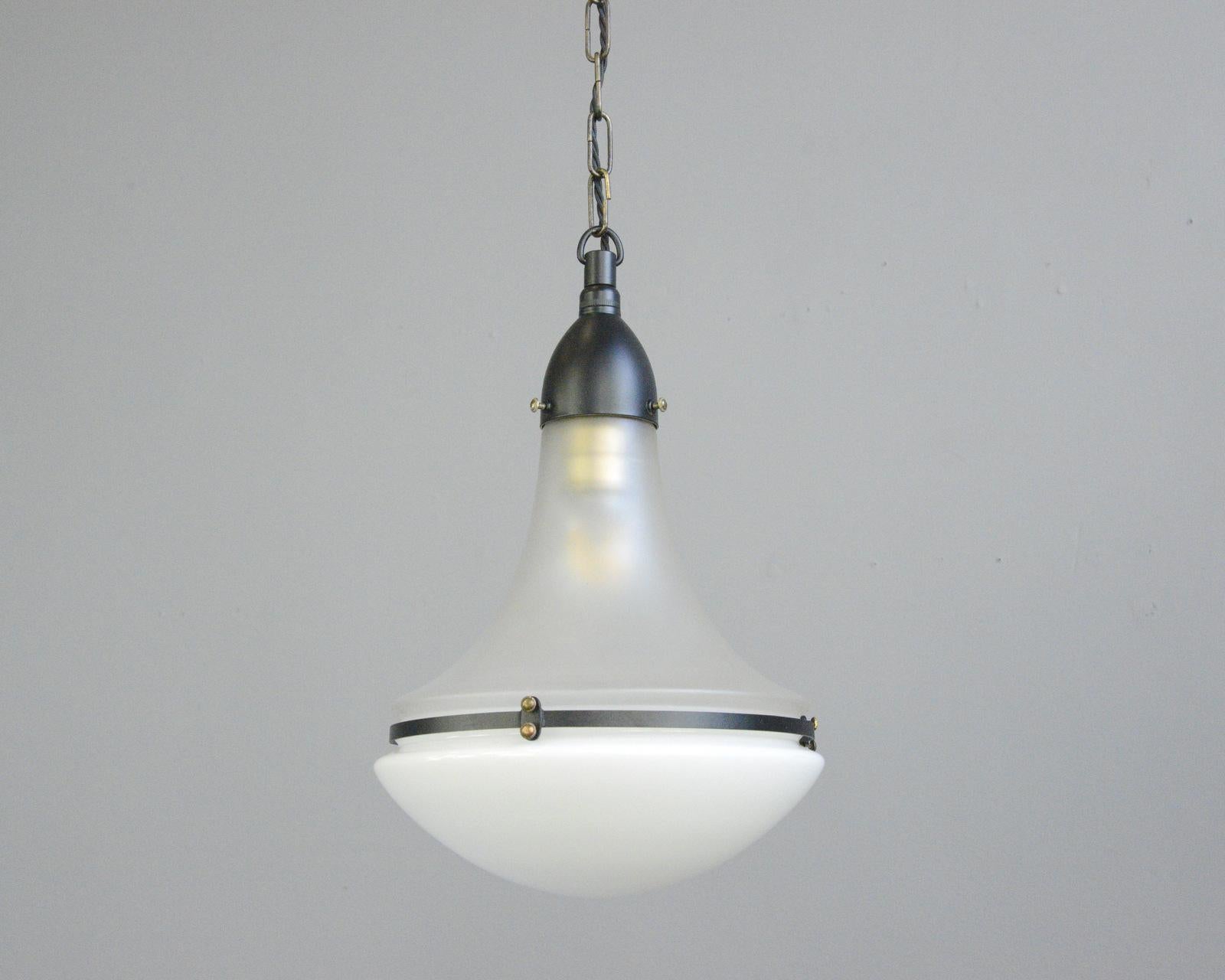 Early 20th Century Luzette Pendant Light by Peter Behrens for Siemens, circa 1920s