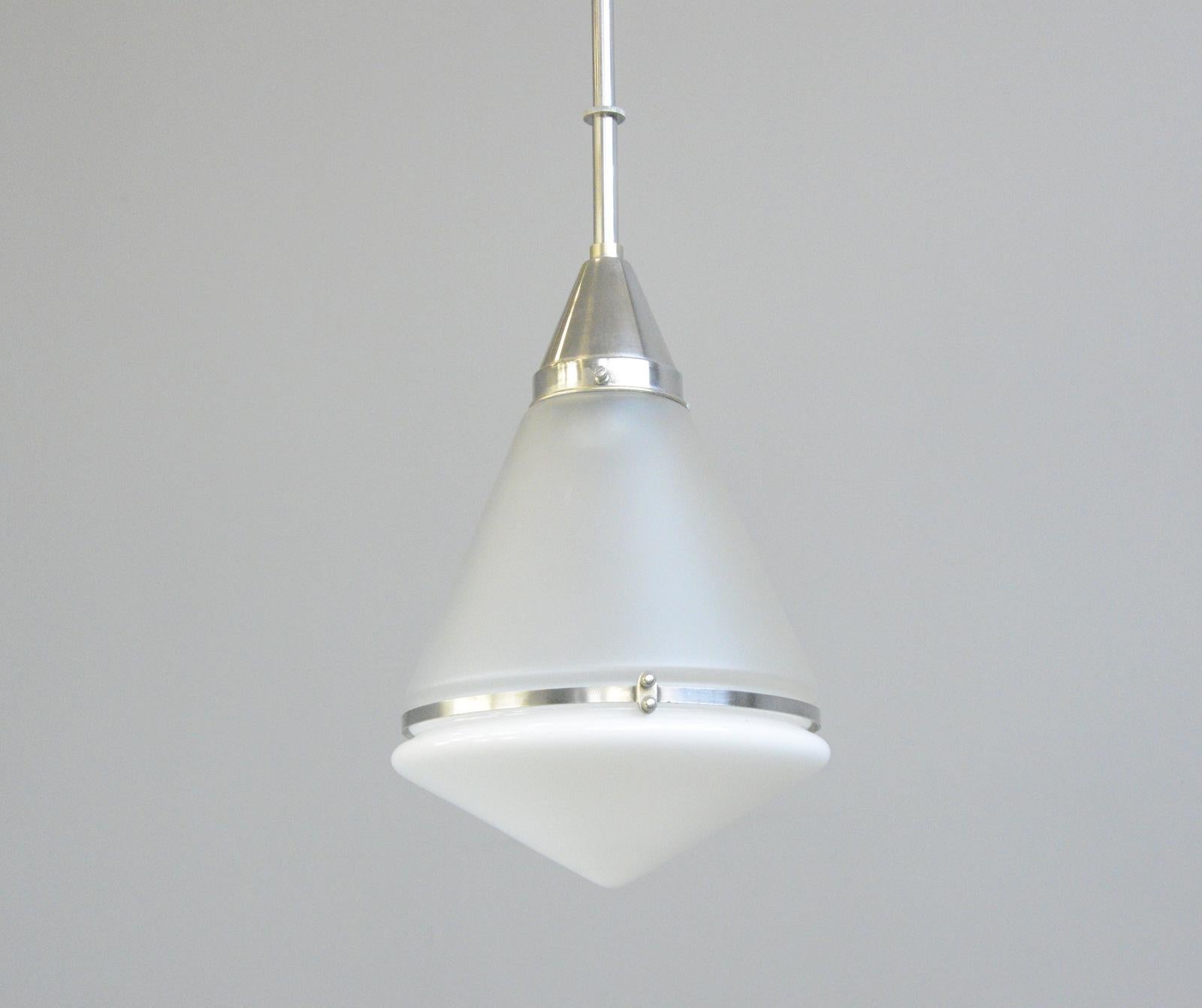 Luzette Pendant Light by Peter Behrens for Siemens circa 1920s For Sale 2