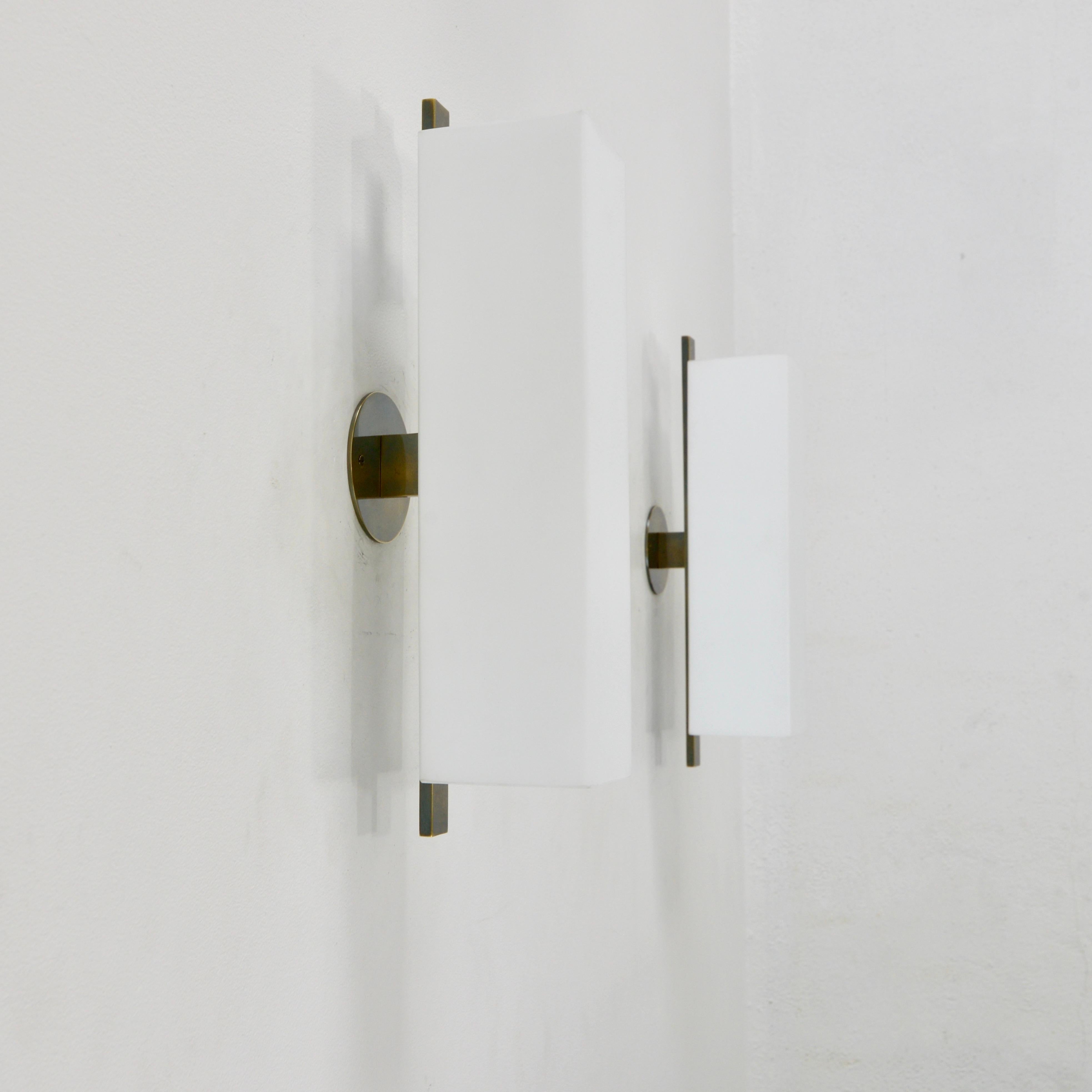 Mid-Century Modern LUZQT Sconce PB by Lumfardo Luminaires For Sale