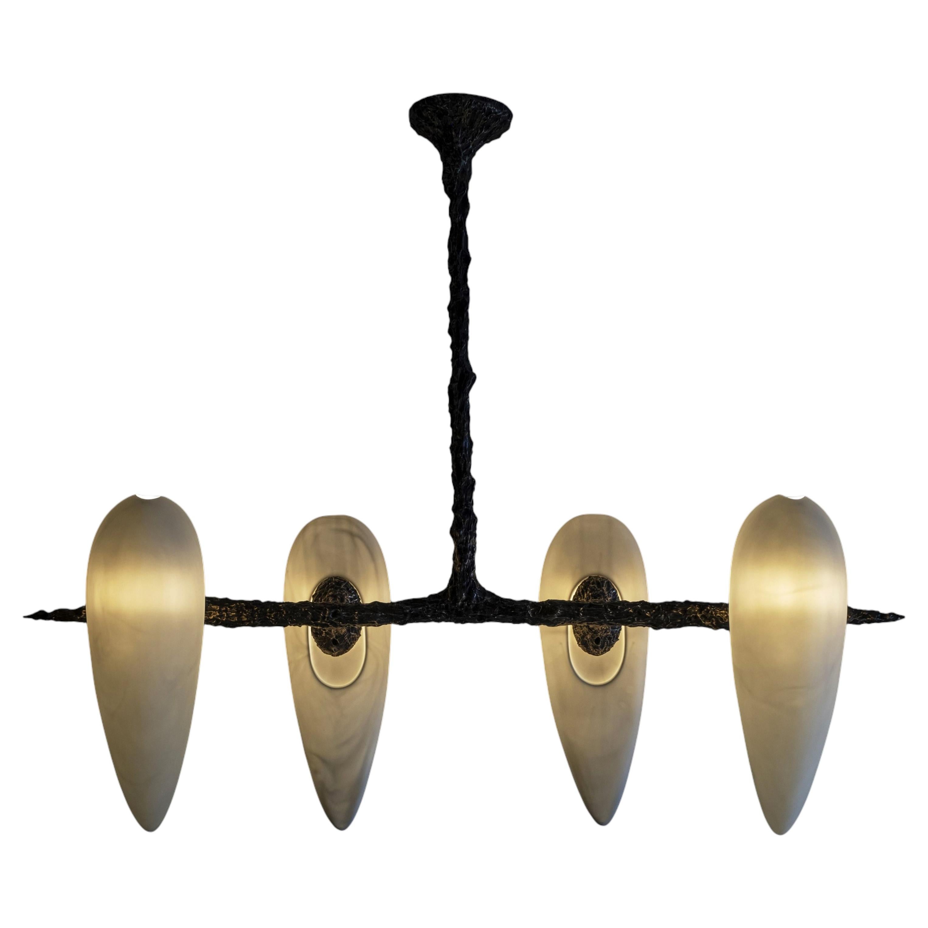 LV-426 Horizontal Pendant in Patinated Cast Bronze by William Guillon