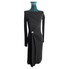 LV Black Mid Dress with LV Cuff detail 
