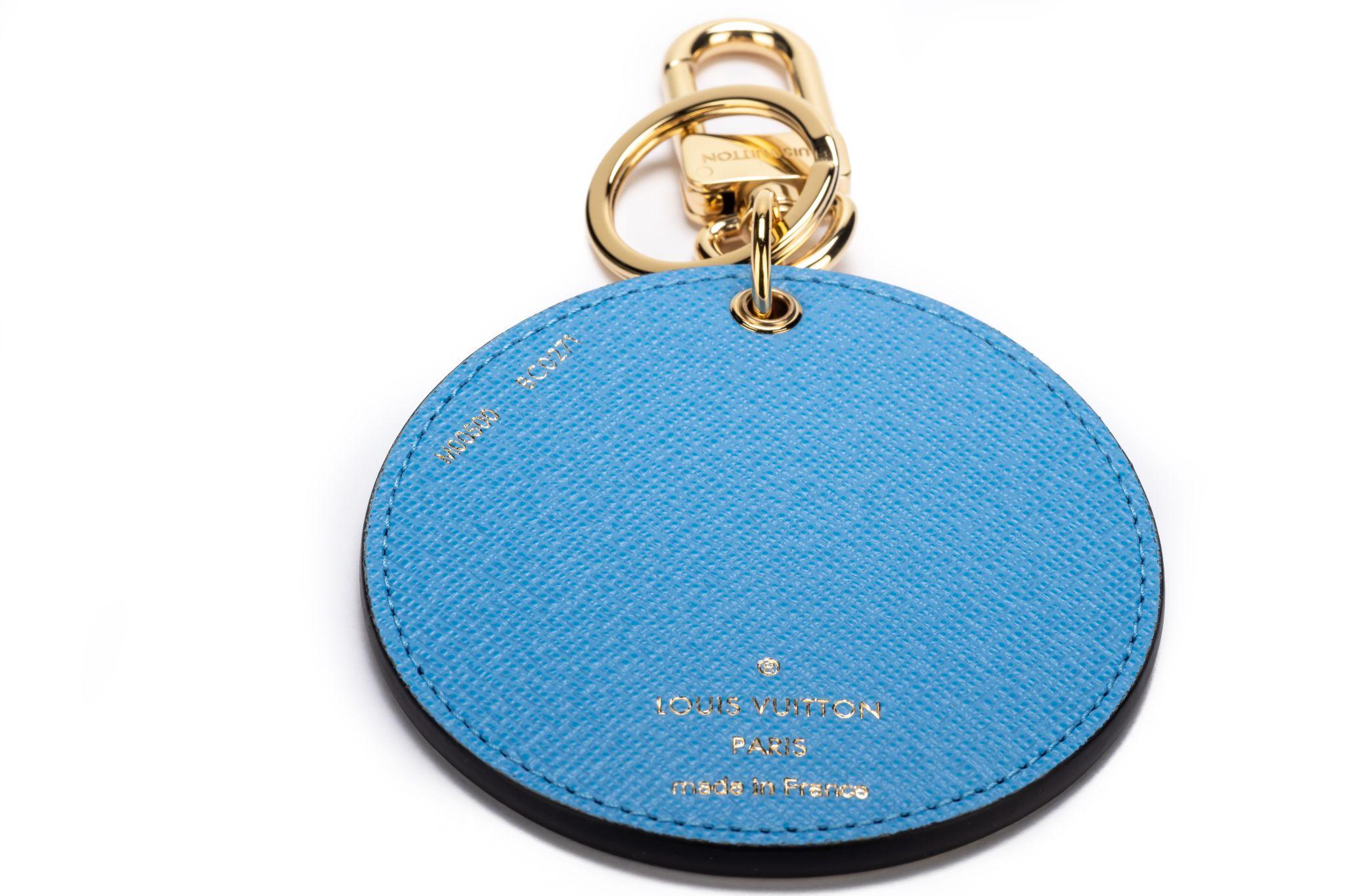 Louis Vuitton Navy Blue Monogram Denim Round Bag Charm and Key