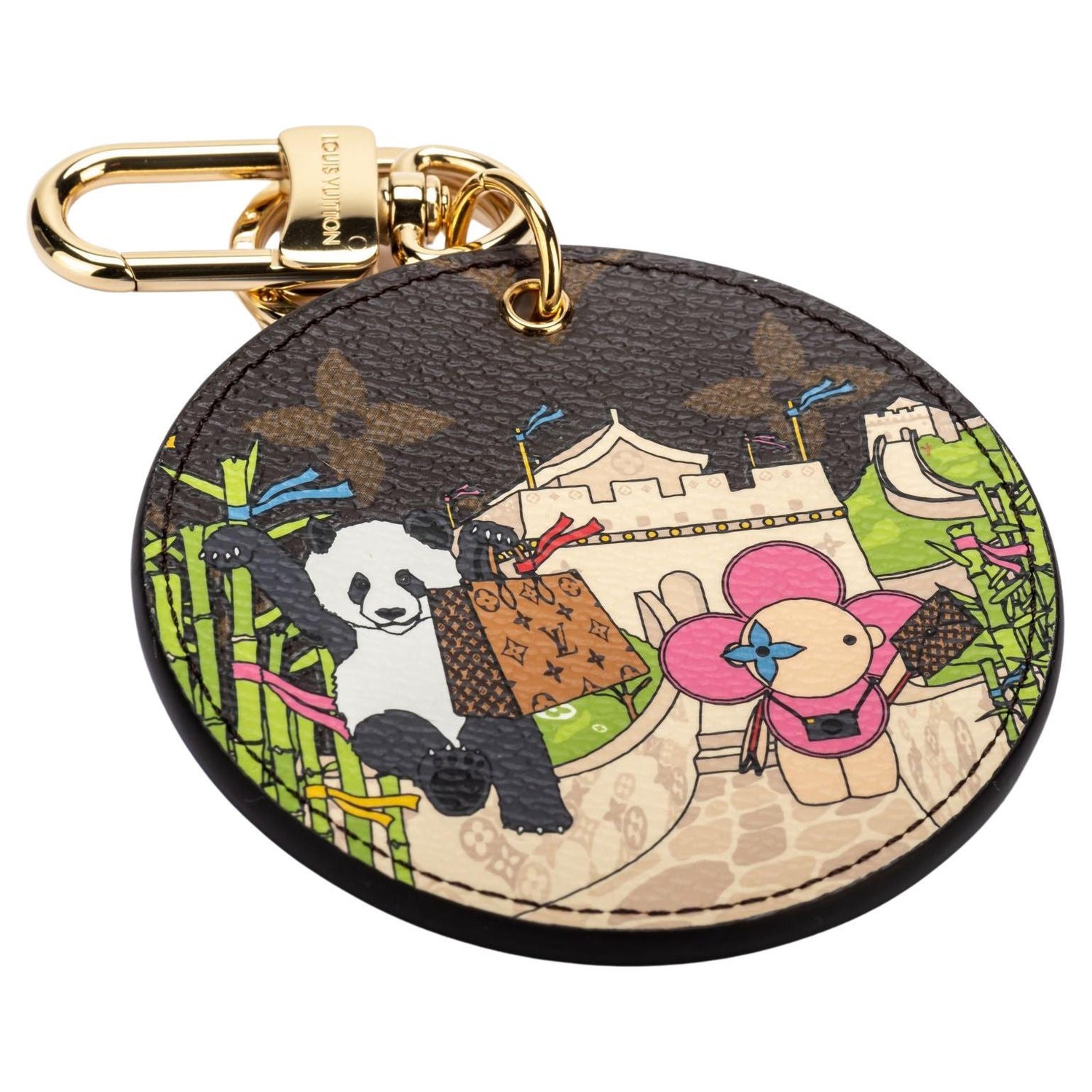 Louis Vuitton Takashi Murakami M61666 Panda Bifold Wallet Monogram Brown  Used
