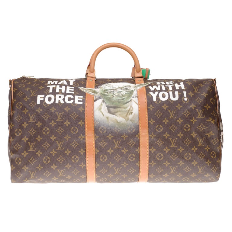Louis Vuitton Keepall 55 strap travel bag customized Popeye by PatBo! For  Sale at 1stDibs