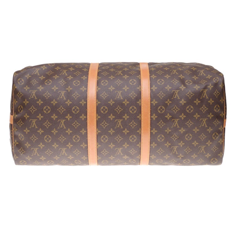 LV Keepall 60 Travel bag in monogram canvas customised Hulk #75 by PatBo  ! For Sale at 1stDibs