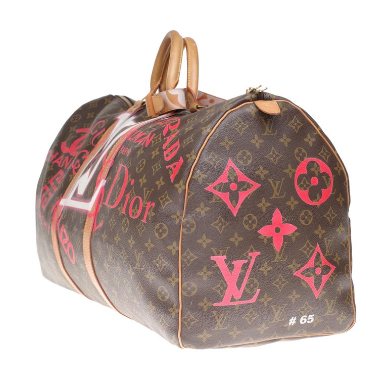 LV Keepall 60 Travel bag in monogram canvas customized Luxury for ever  #65 ! at 1stDibs