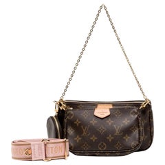 LV Monogram Multi Pochette Pink Crossbody Bag