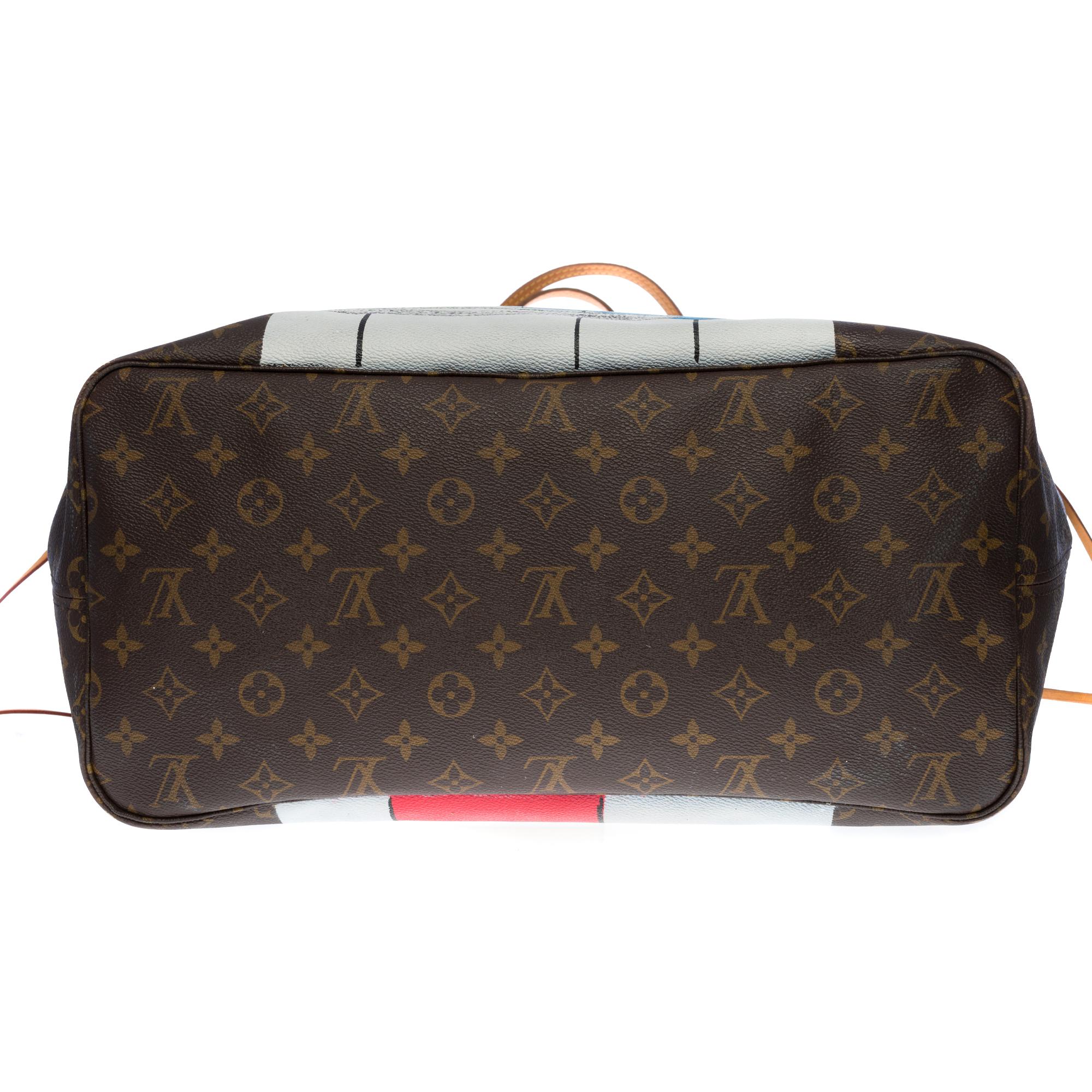 LV Neverfull GM Tote bag in monogram canvas customized 