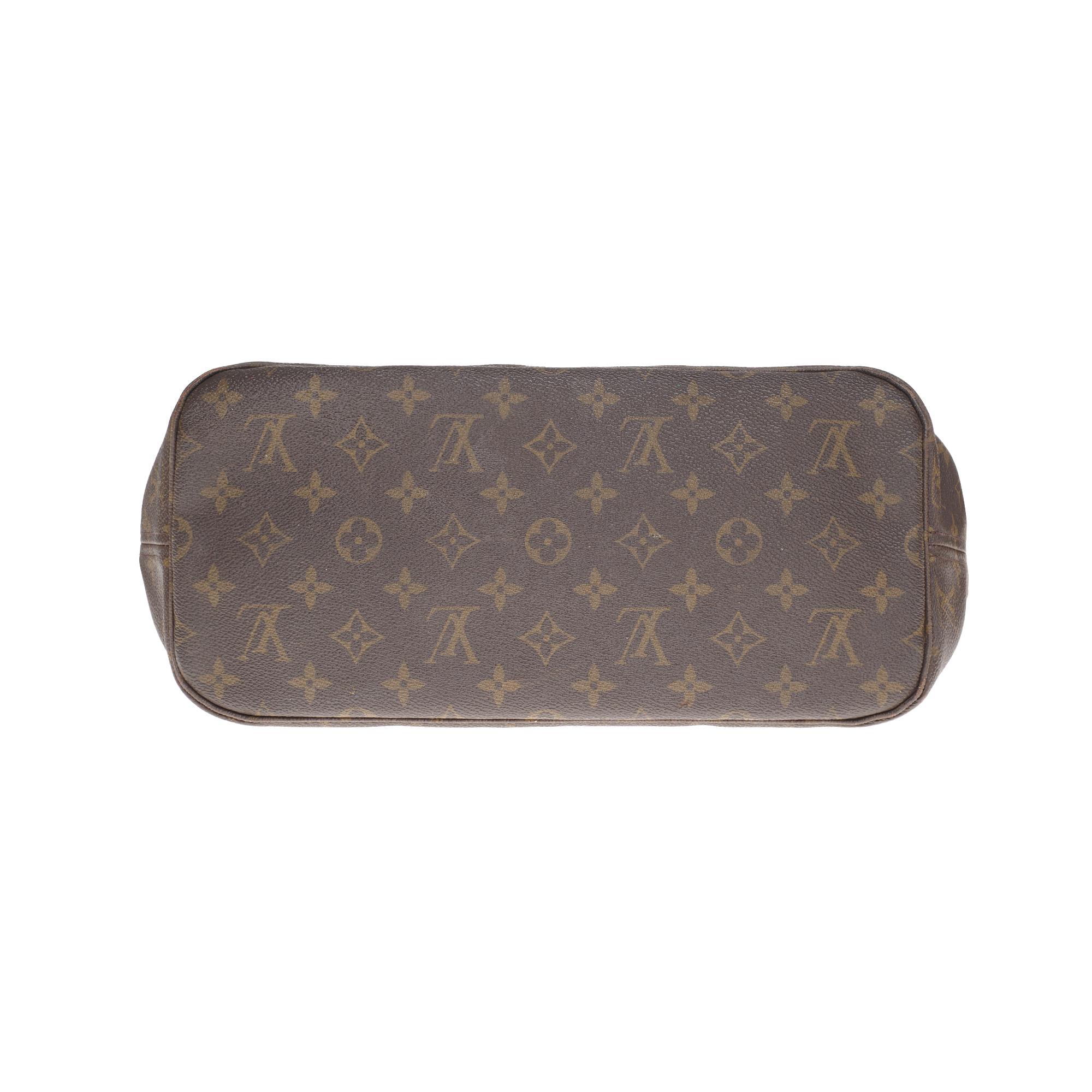 LV Neverfull Tote bag in monogram canvas customized 