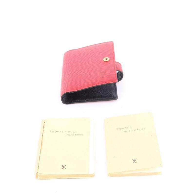 LV Red Epi Leather Little Notebook Cover, 2000's For Sale 1