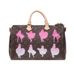 LV Speedy 35 shouderbag in Monogram canvas customized "Marilyn Monroe"#59