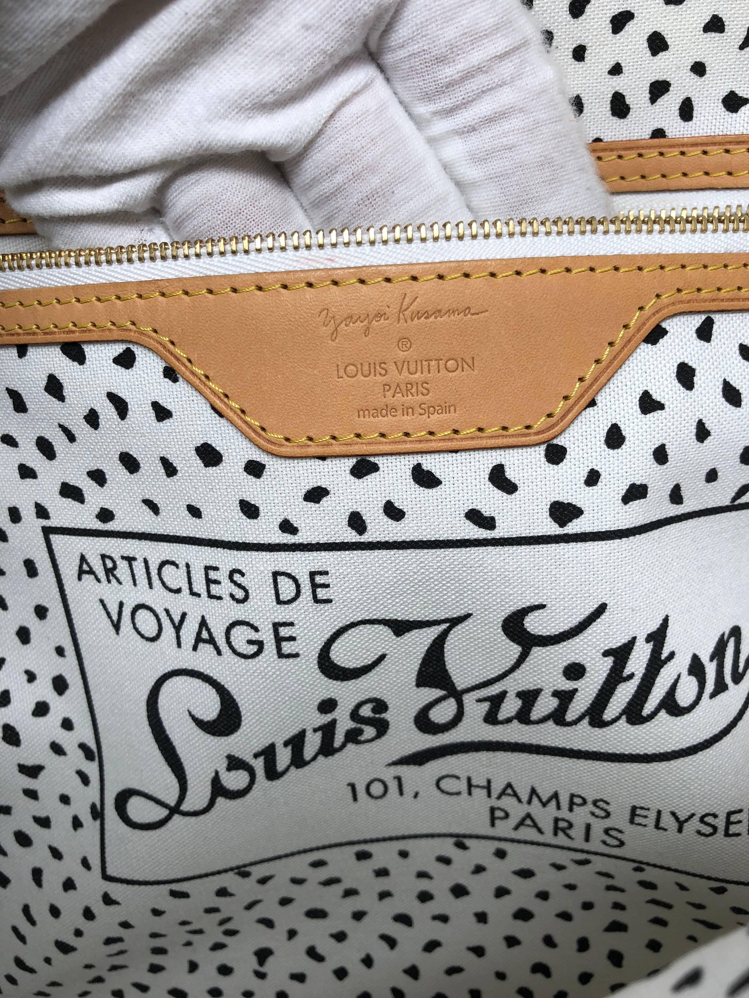 Women's or Men's LV Yayoi Kusama White Neverfull MM 