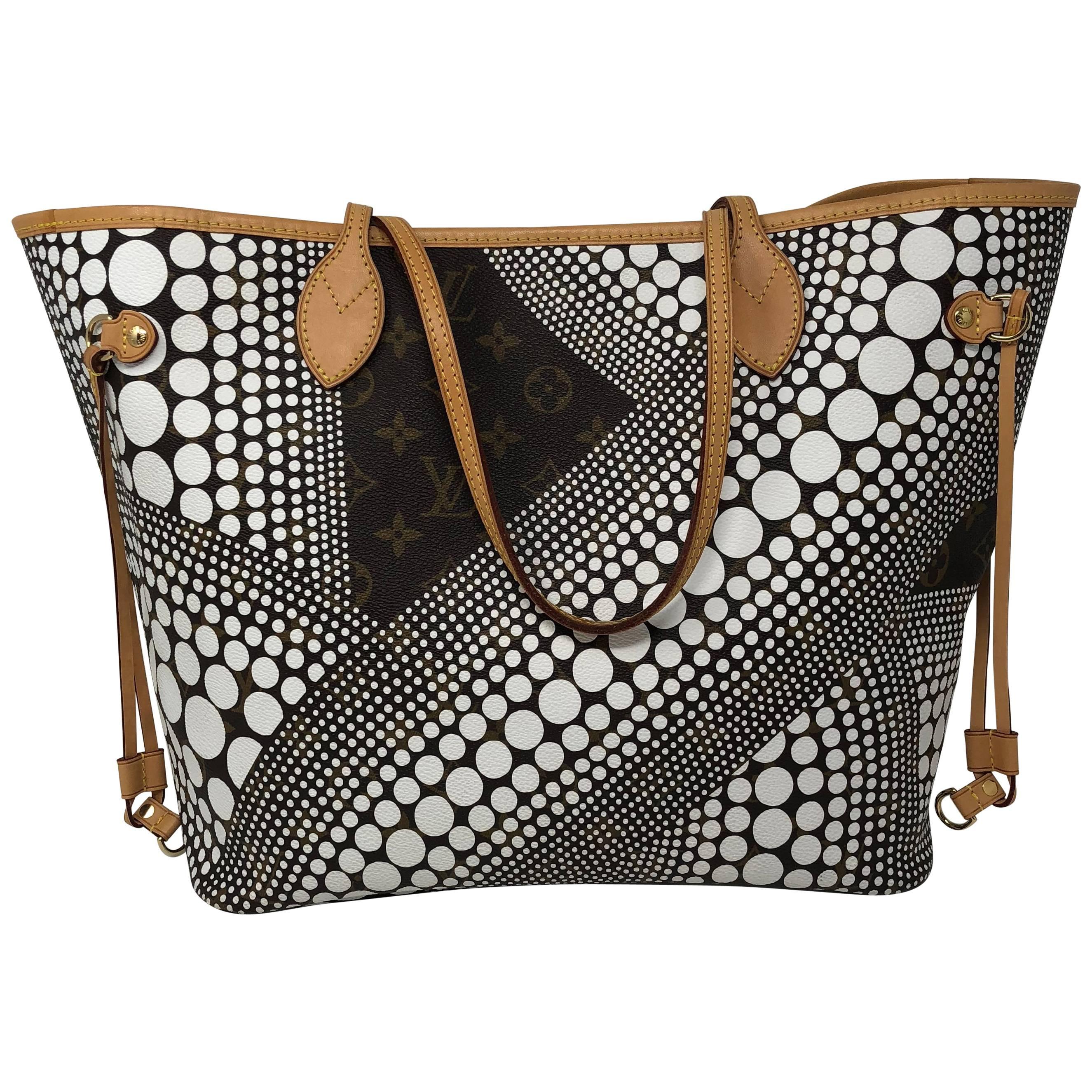 LV Yayoi Kusama White Neverfull MM