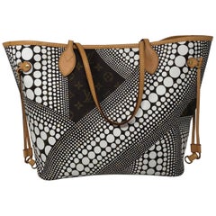LV Yayoi Kusama White Neverfull MM