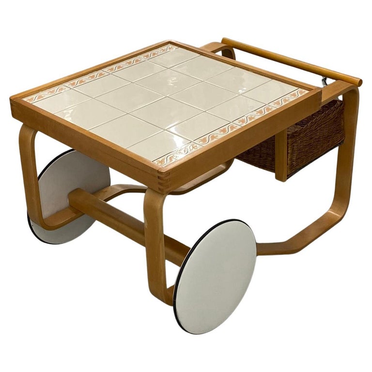 Alvar Aalto for Artek Tea Trolley 900 Bar Cart For Sale at 1stDibs | artek  bar cart, alvar aalto bar cart