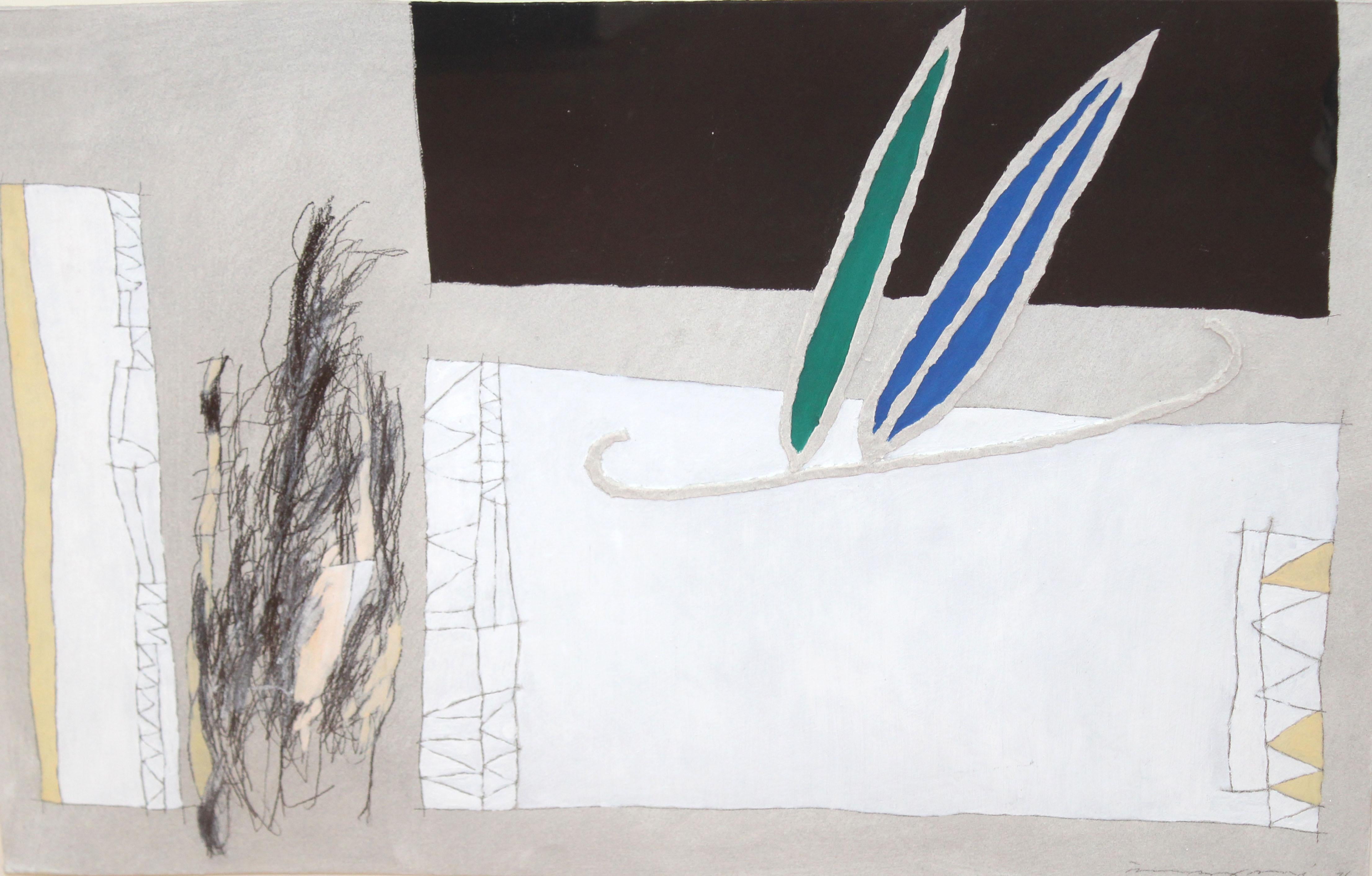 Àlvar Farré Maduell (1962) Abstract Painting - Només boscos pel viatge - Técnica mixta - Año 1991