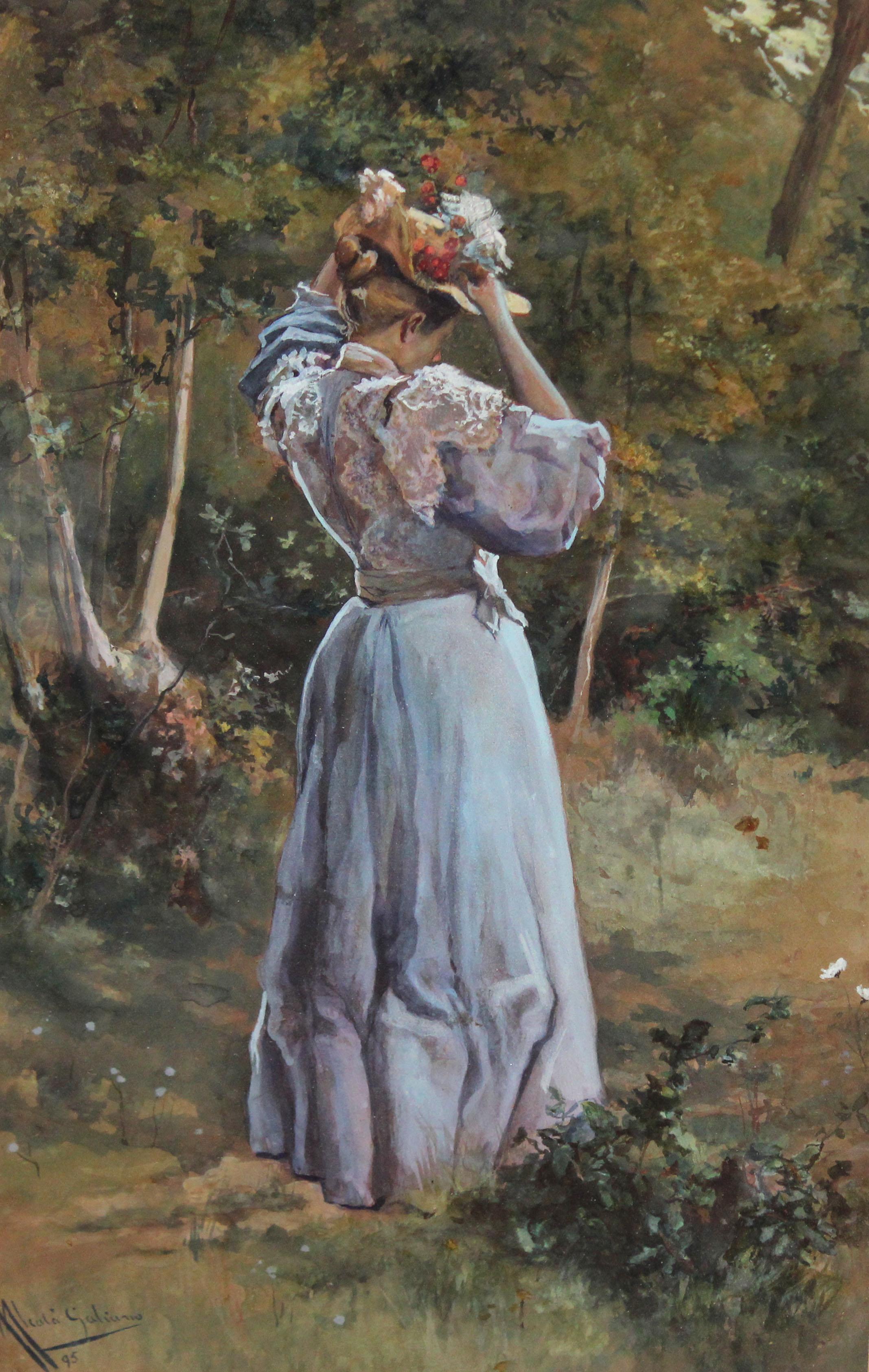 La obra va firmada por el artista en la parte inferior y fechada del año 1895

Se presenta enmarcada la obra

Medidas acuarela: 42 cm. de altura x 24 cm. de ancho

Medidas acuarela enmarcada: 60 cm. de altura x 42 cm. de ancho

El estado de la obra