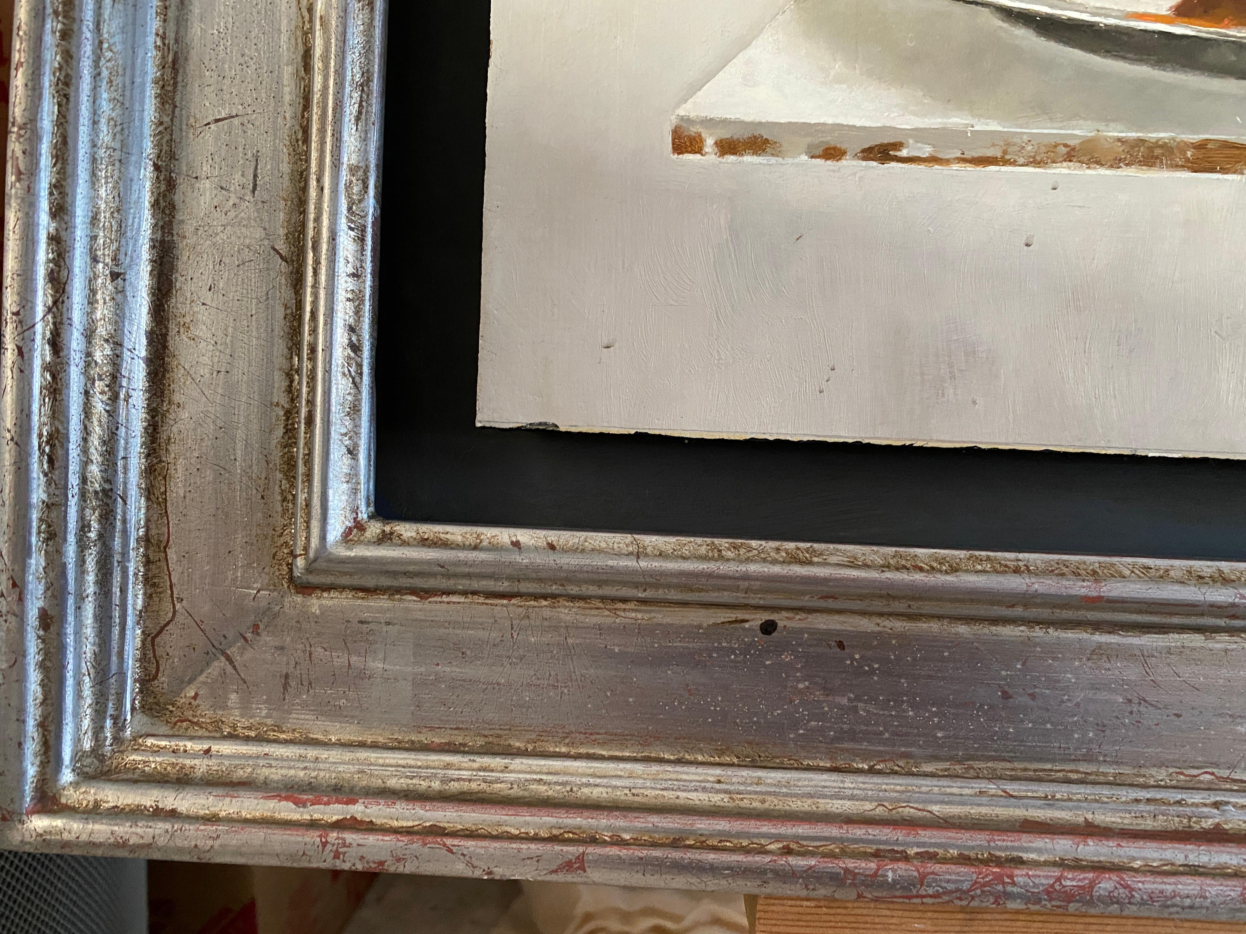 Composición con tarros y fruta. Pintura al óleo realista bodegón Colores vivos en venta 4