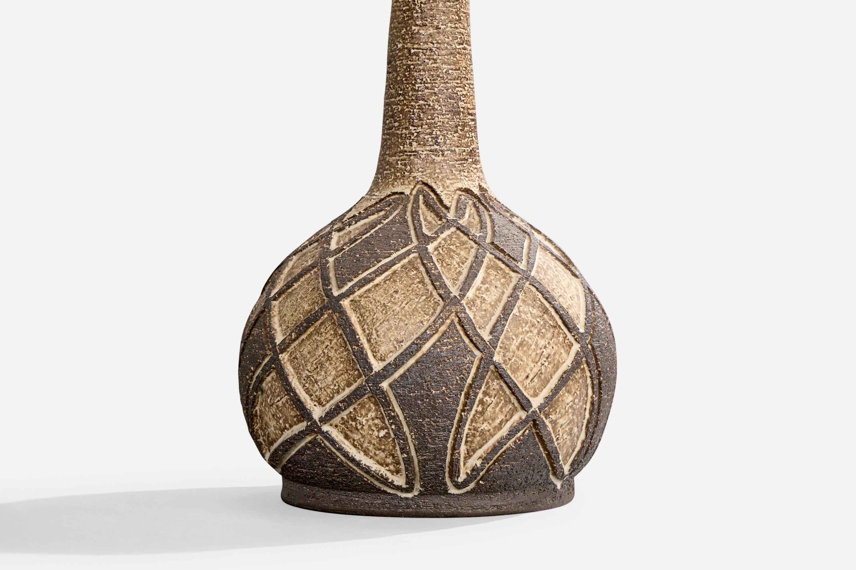 Milieu du XXe siècle Løvemose, lampe de table, grès, Danemark, années 1960 en vente