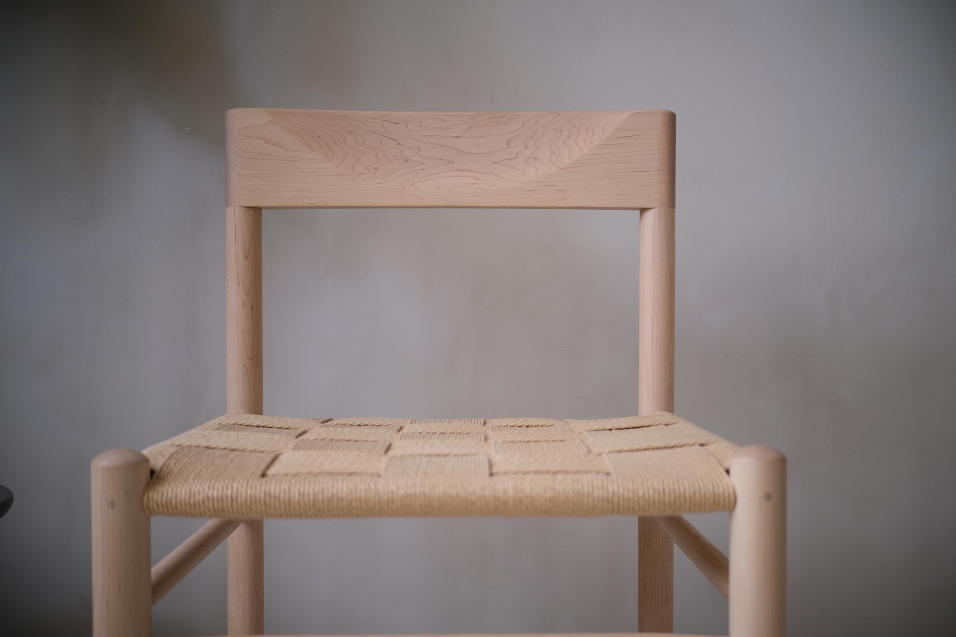American LW Chair 002 – Modern Handcrafted Shaker-style Solid Wood Dining Chair For Sale