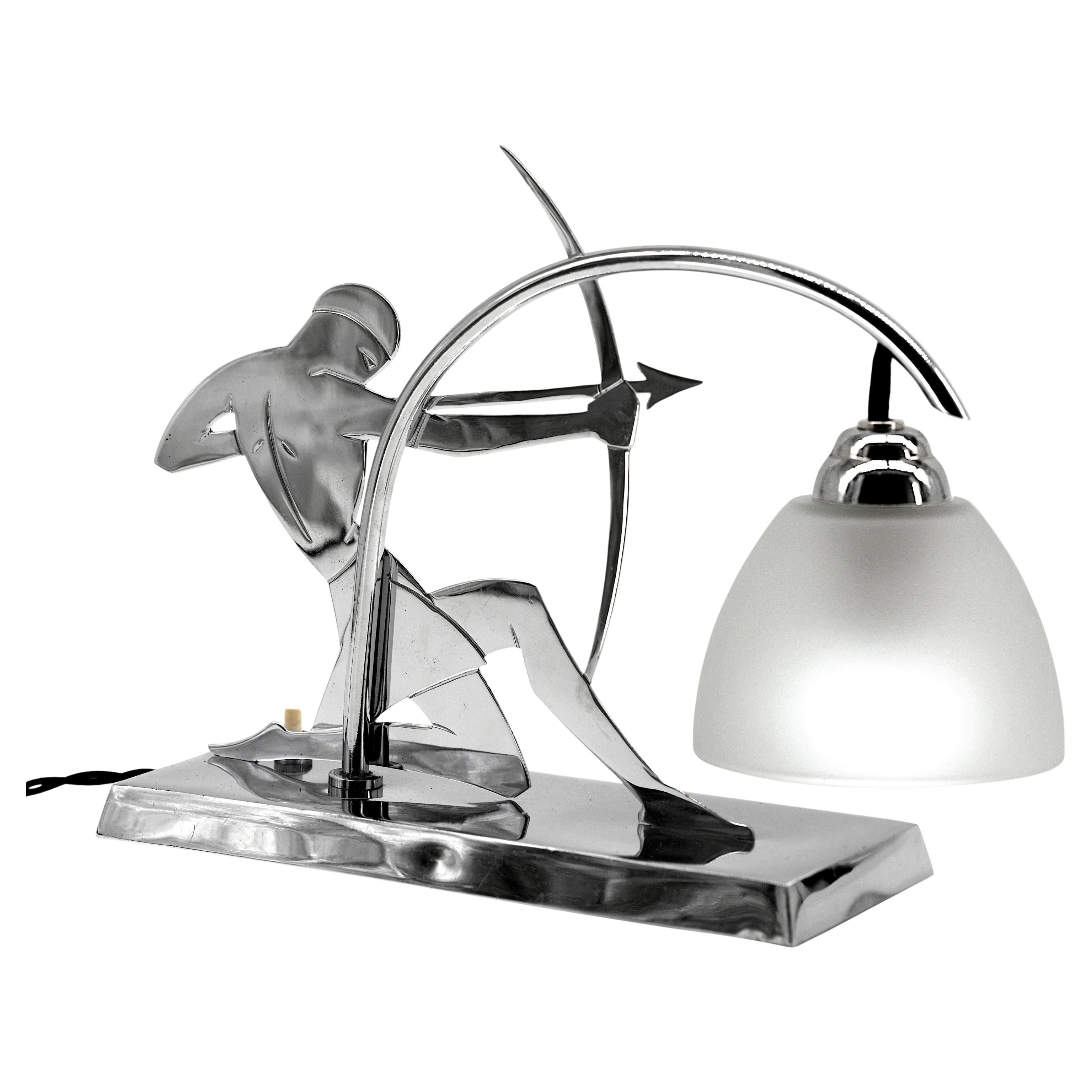 LW Paris, Art Deco Bowman Lamp, 1920