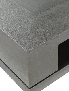 LX2 Tisch in weißer Bronze über MDF handgefertigt in Indien von Stephanie Odegard