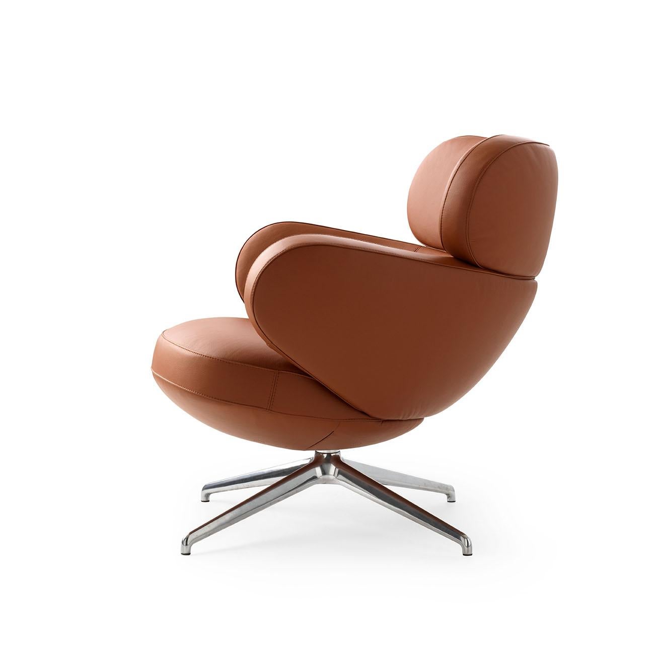 The LXR09 is one of the most charming members of the Leolux collection. It welcomes you with open arms and provides you with hours on end of comfortable seating. It is equipped with a solid swivel base with four legs, which looks good as well. The