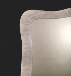 Miroir LXV fabriqué à la main en cerisier blanchi