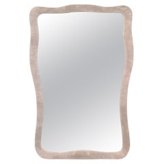 Miroir LXV fabriqué à la main en cerisier blanchi