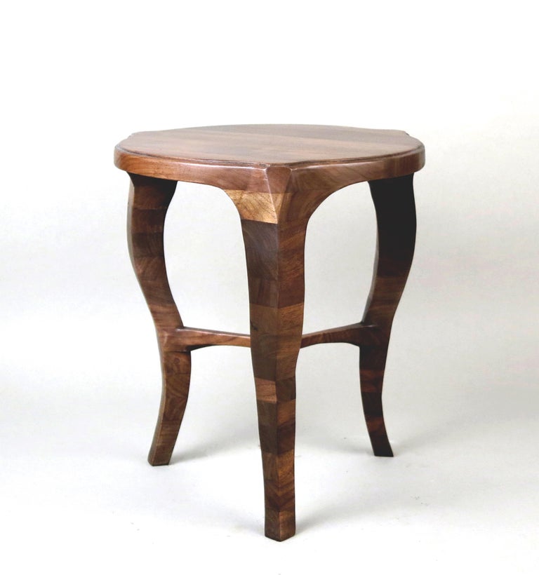 LXV Occasional Table, Handcrafted in Solid Wood with S-Curve Legs For ...