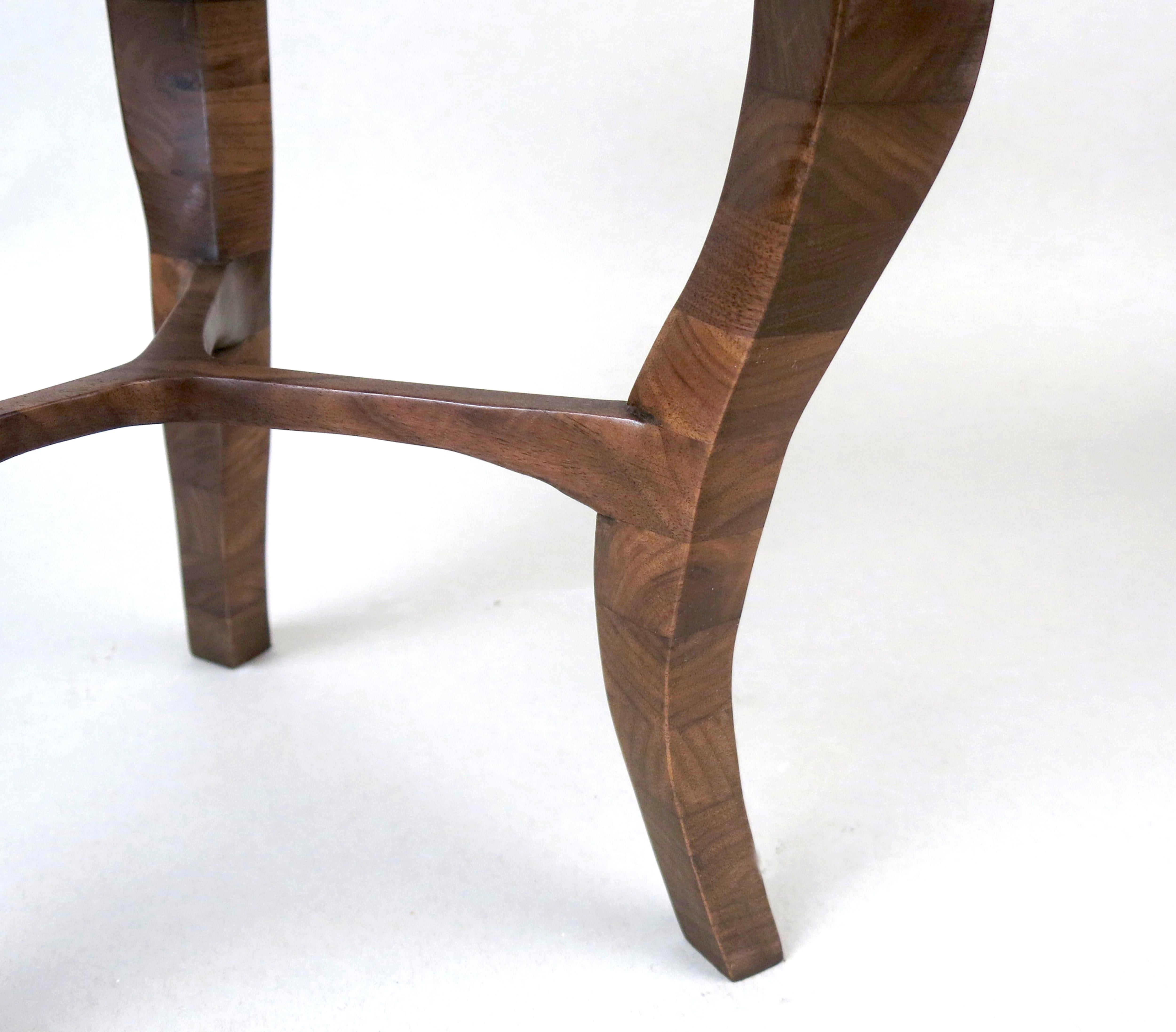 Louis XV Lxv Occasional Table, Handcrafted in Walnut with S-Curve Legs, in Stock