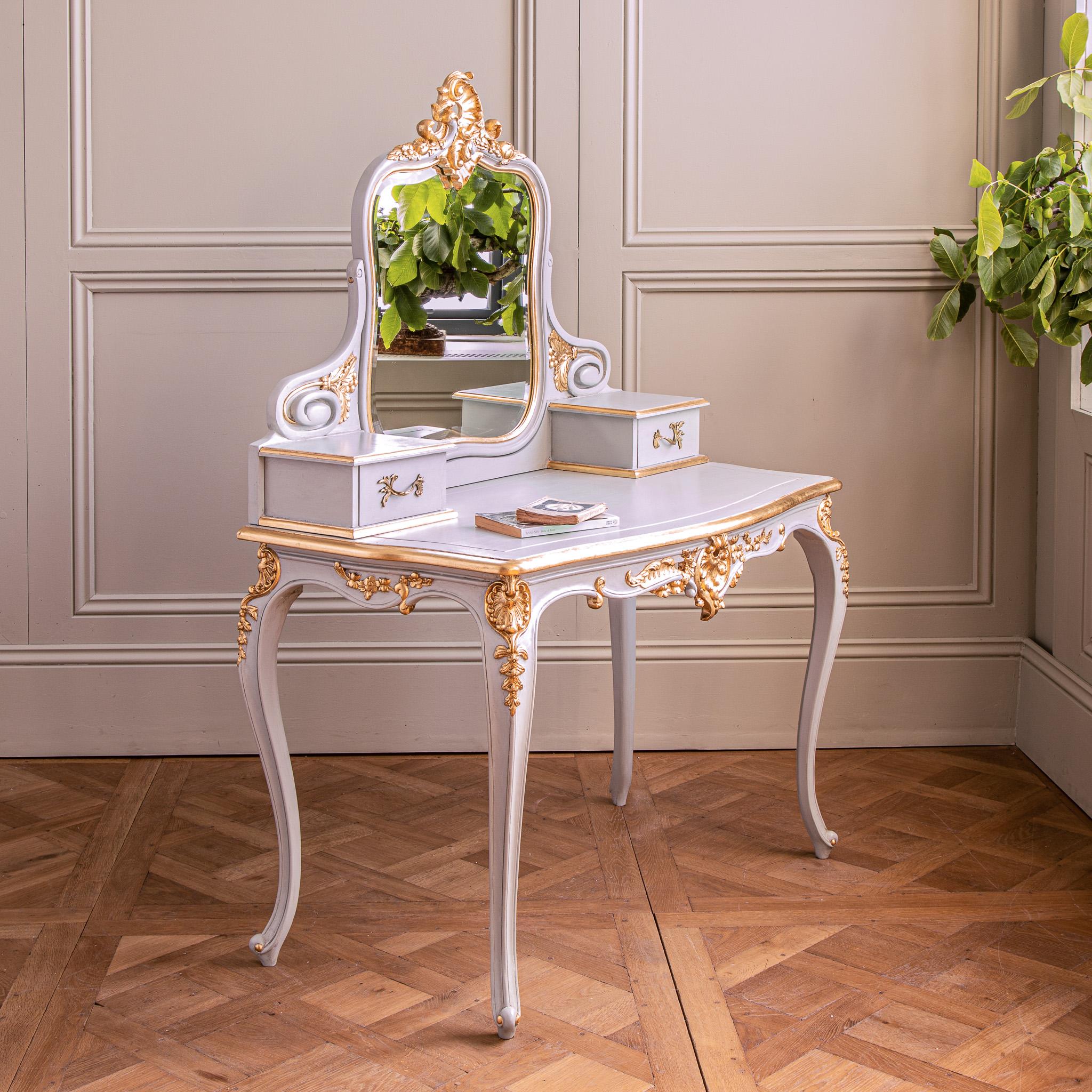 Wood LXV Style Dressing Table For Sale